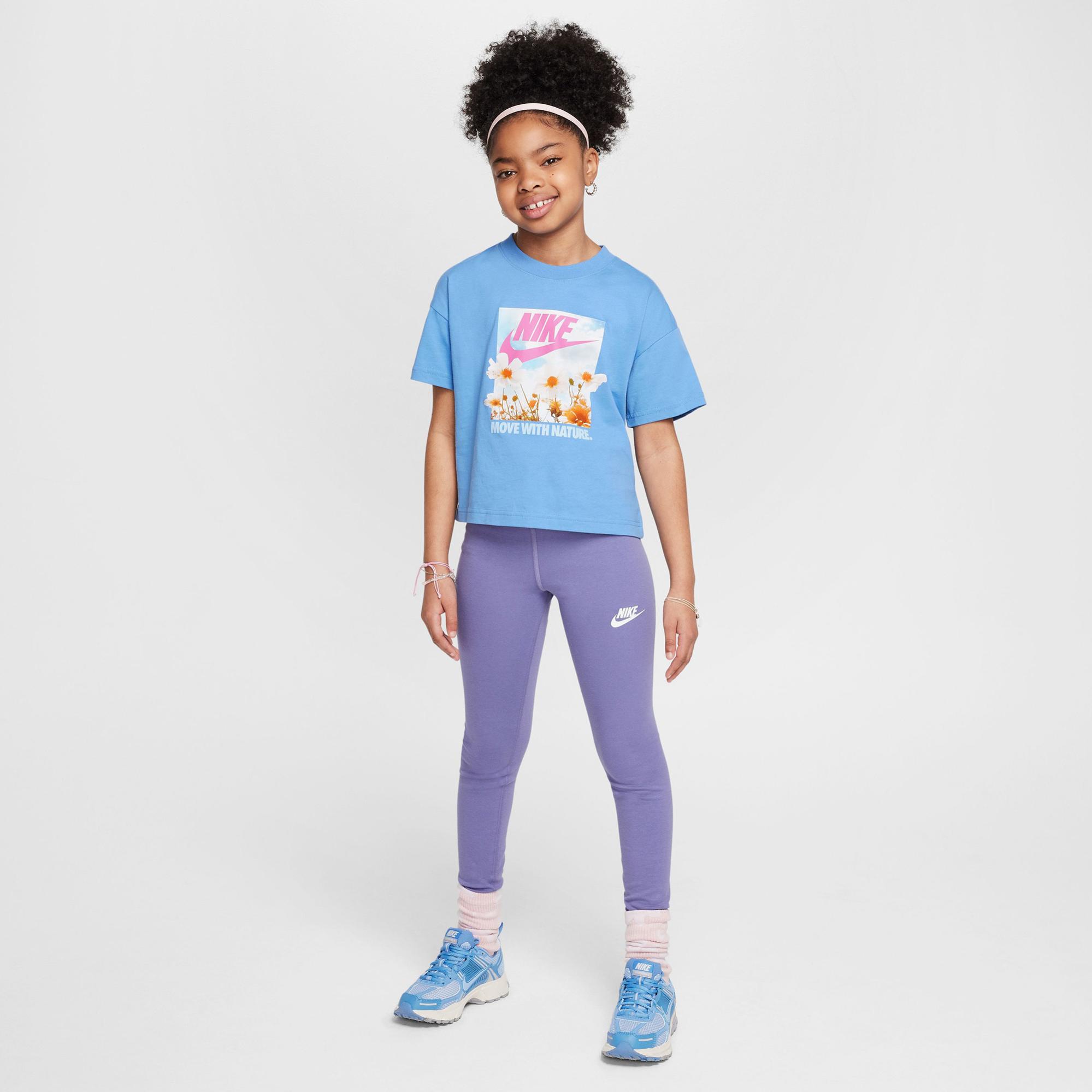 Nike Sportswear Classics Çocuk Mor Tayt