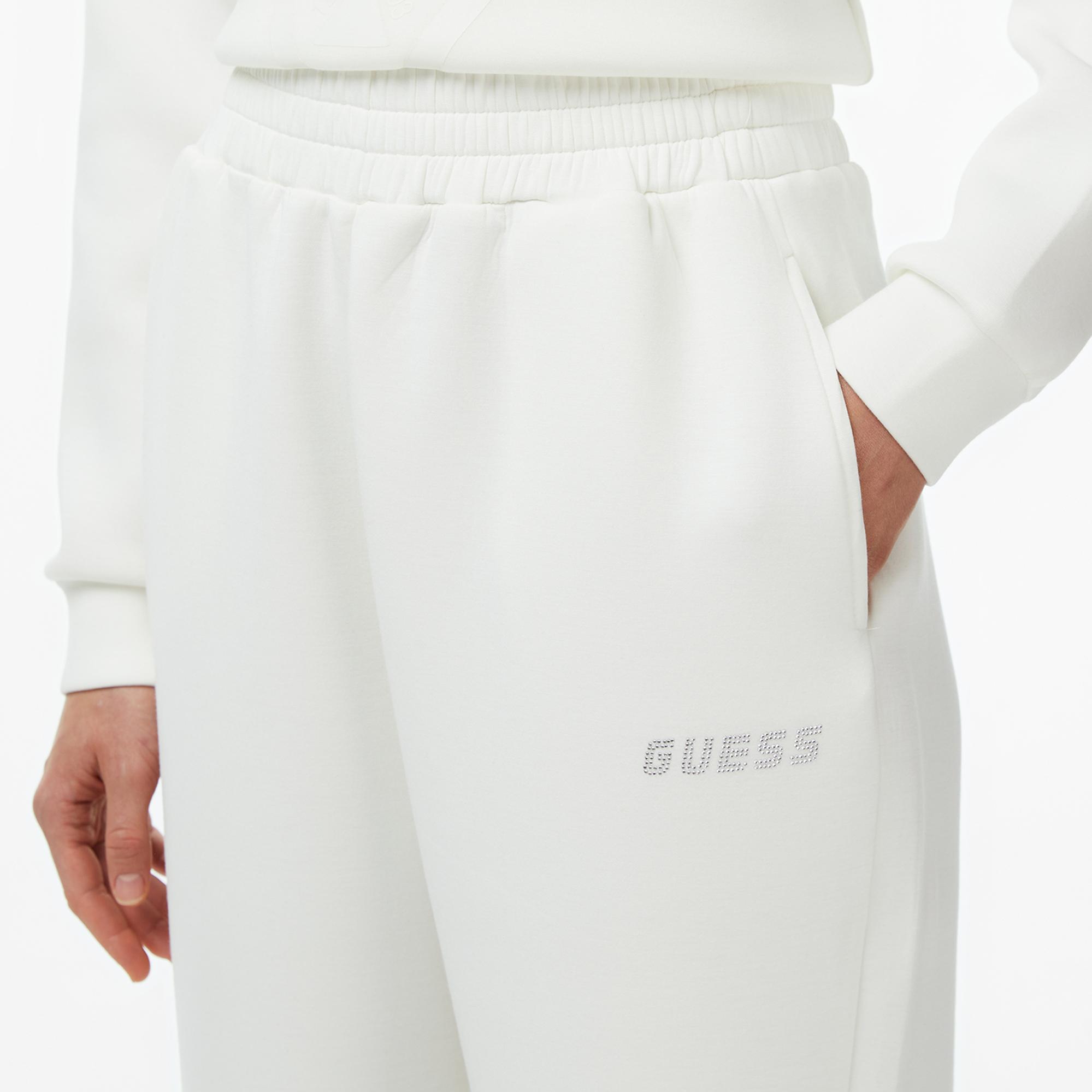 Guess Cecilia Scuba Kadın Beyaz Eşofman Altı