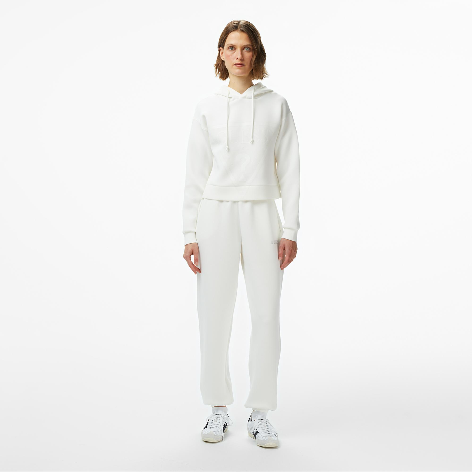 Guess Cecilia Scuba Kadın Beyaz Eşofman Altı