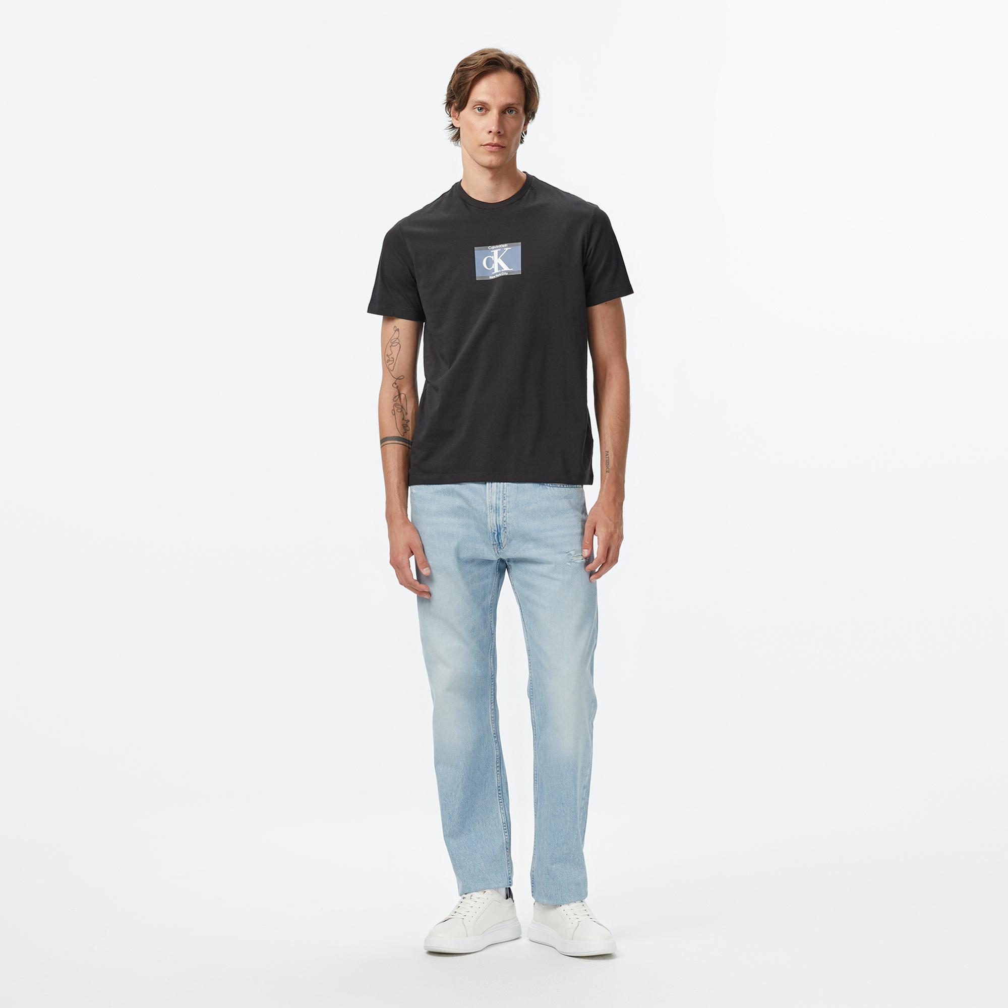 Calvin Klein Box Tape Graphic Erkek Siyah T-Shirt
