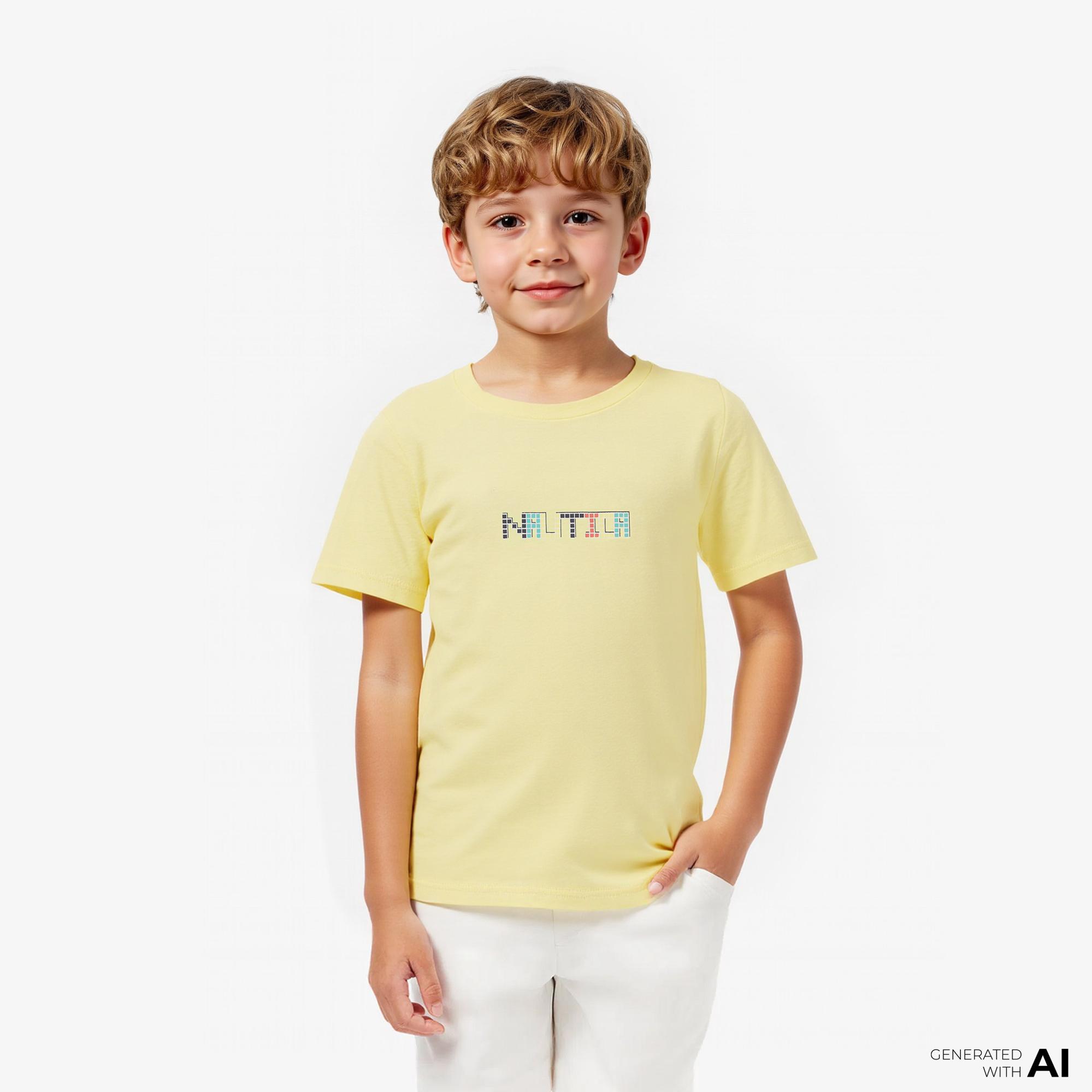 Nautica Erkek Çocuk Sarı Regular Fit Baskılı T-Shirt