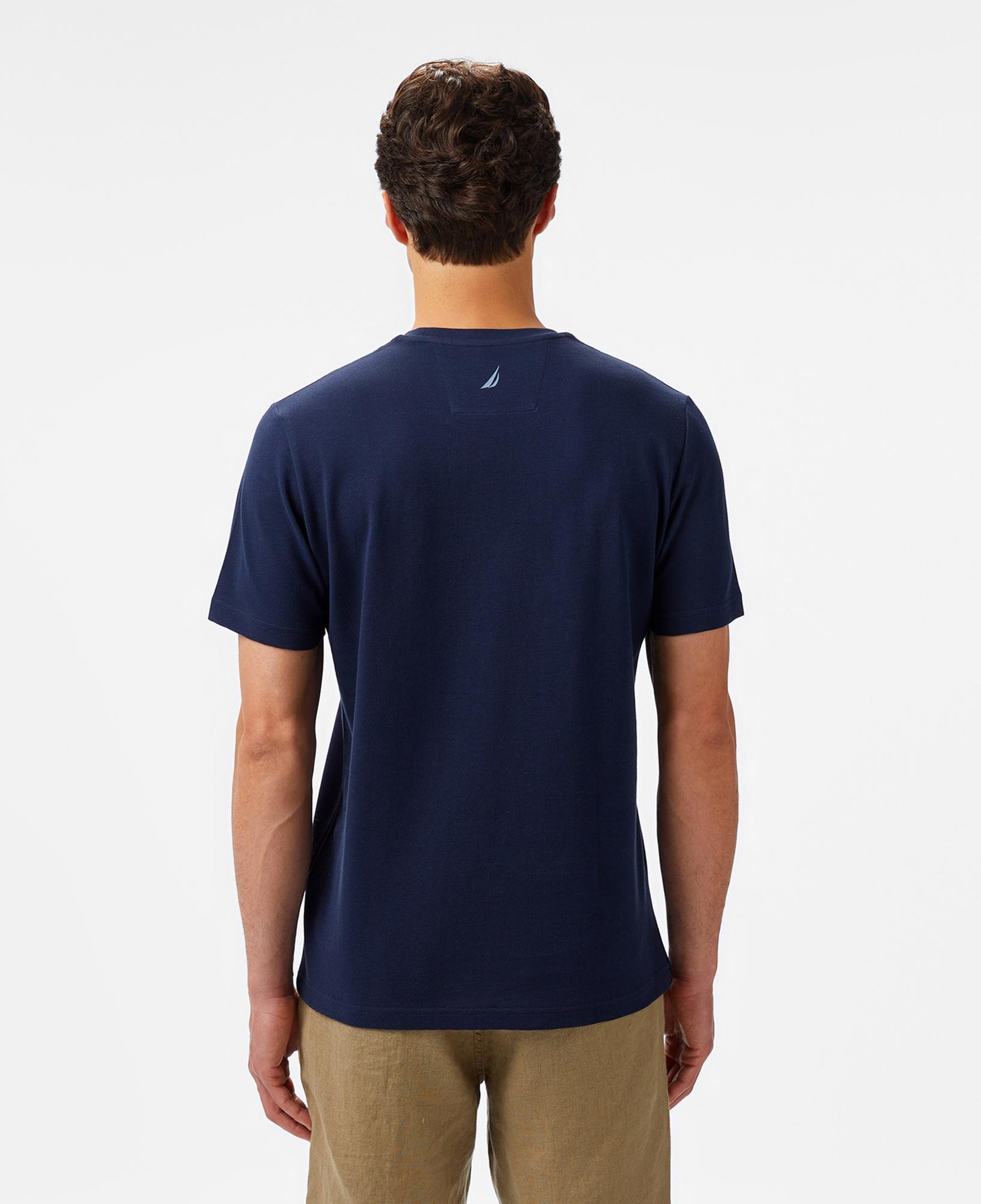 Nautica Erkek Lacivert Regular Fit Baskılı T-Shirt