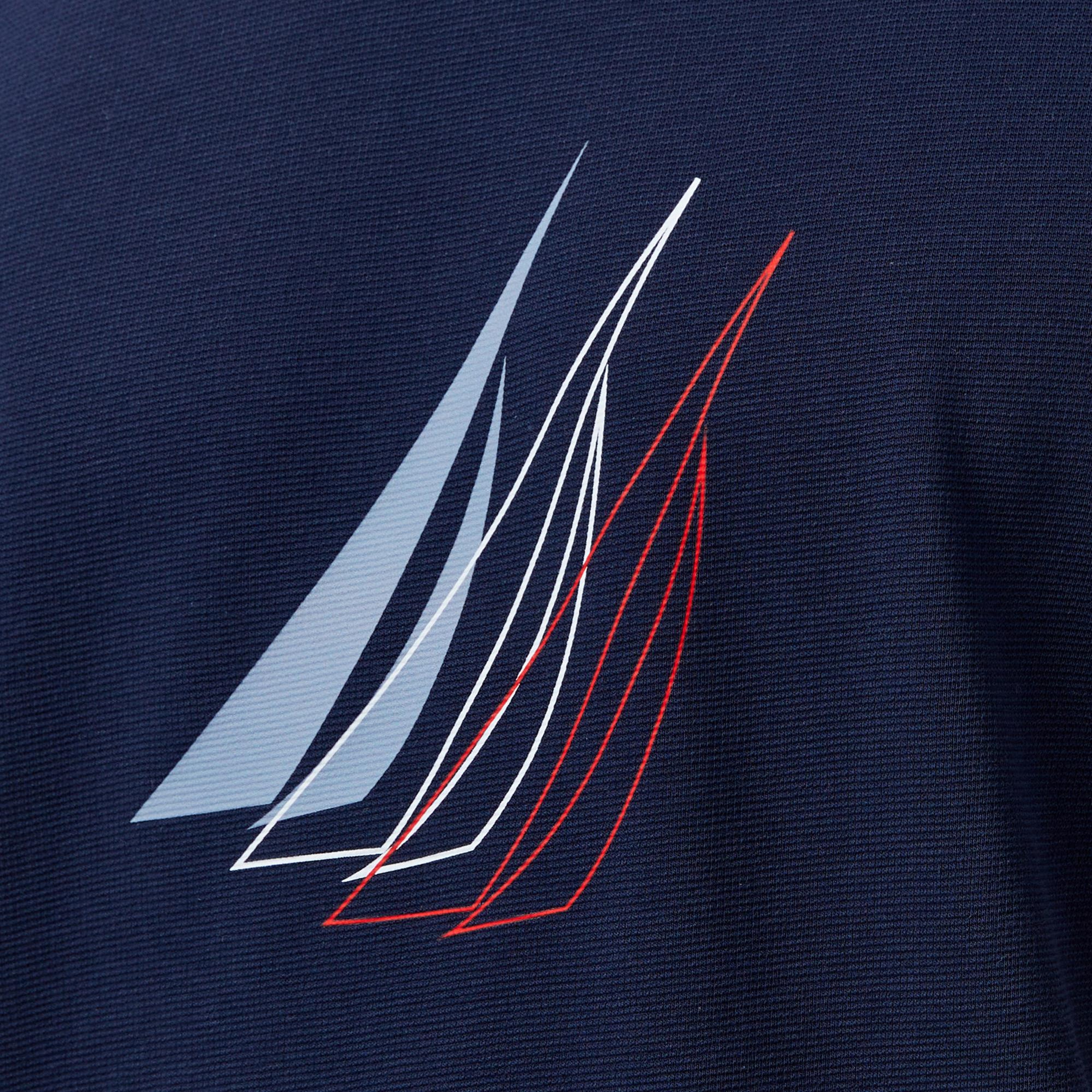 Nautica Erkek Lacivert Regular Fit Baskılı T-Shirt