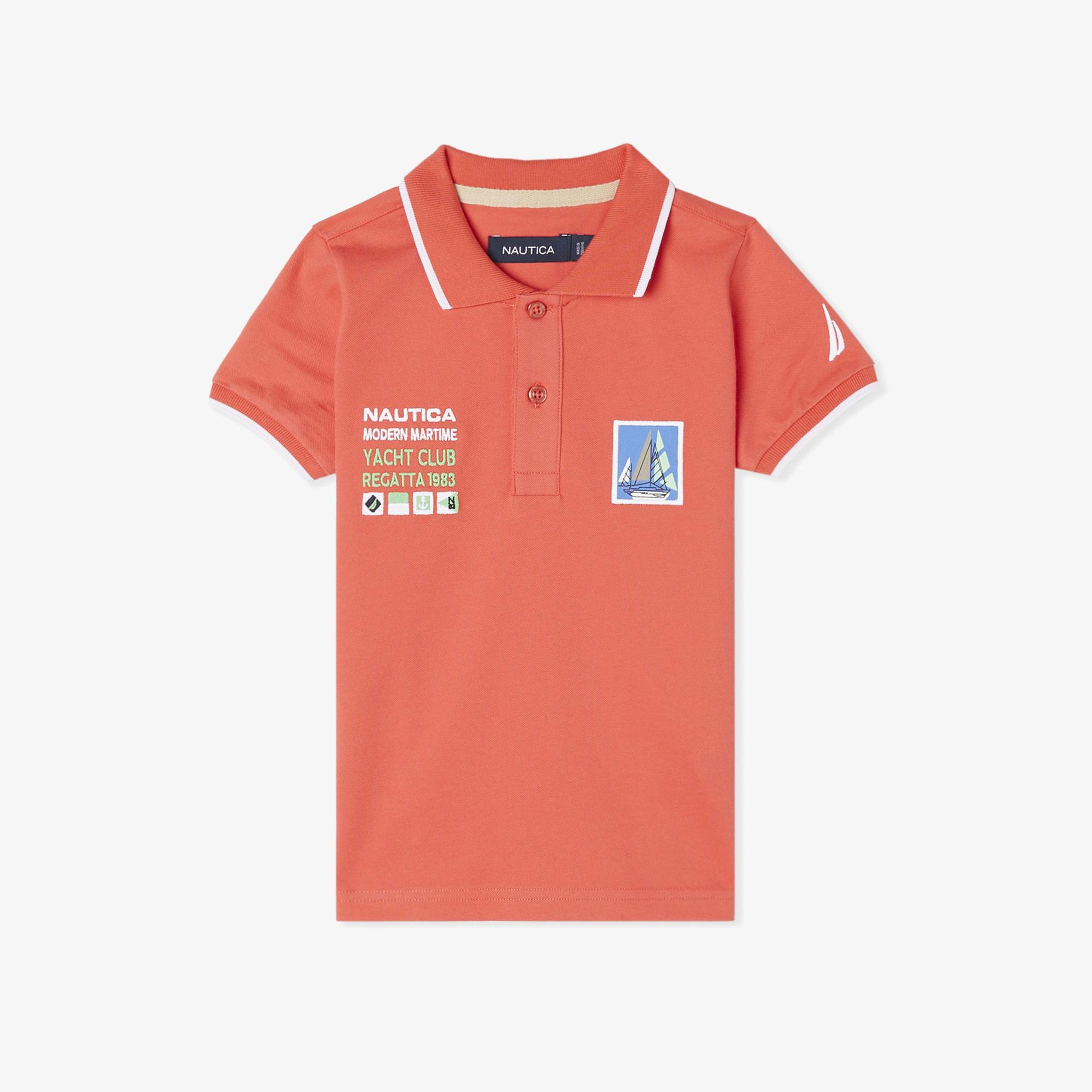 Nautica Erkek Çocuk Kırmızı Regular Fit Polo Yaka T-Shirt