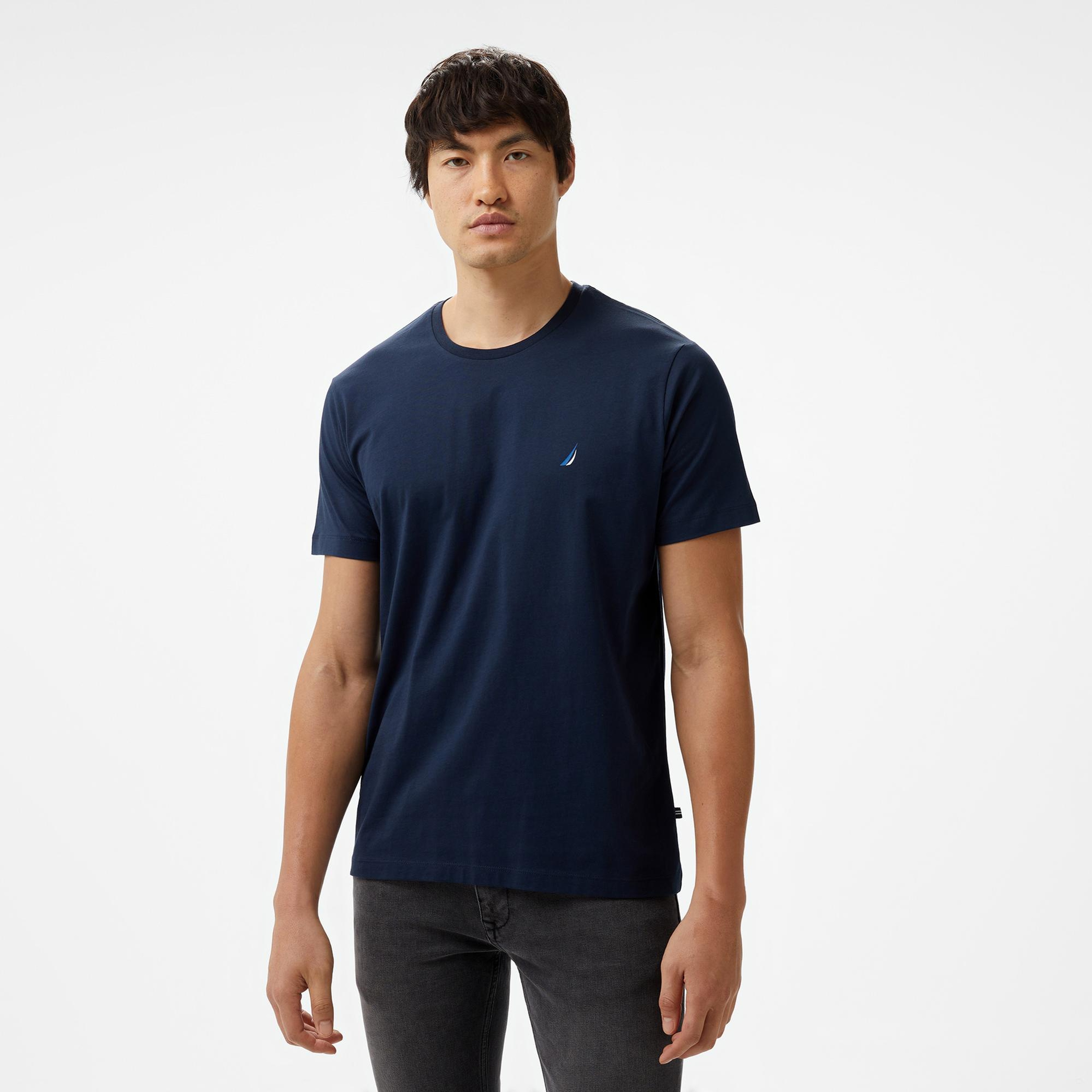 Nautica Erkek Lacivert Standart Fit T-Shirt