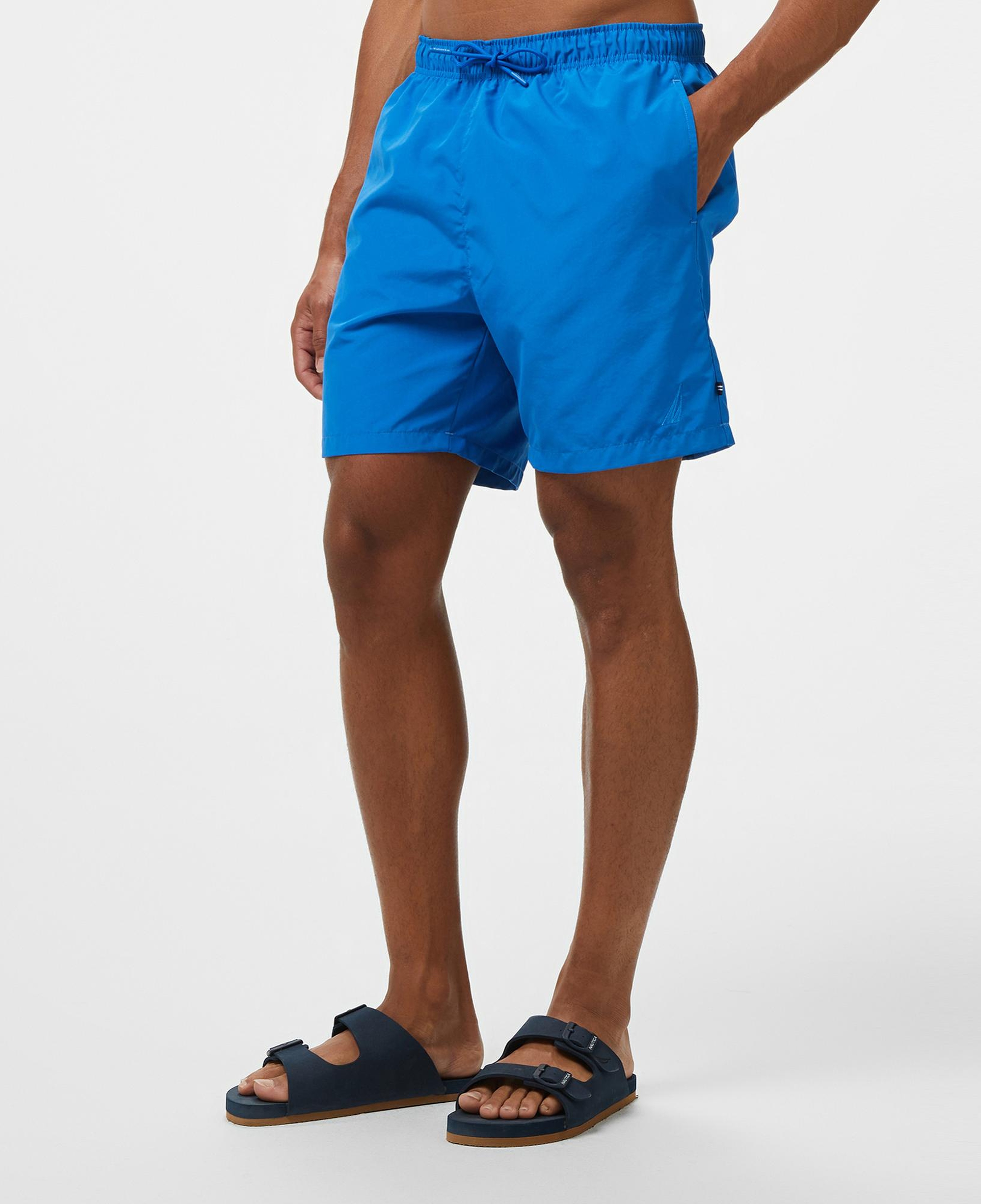 Nautica Erkek Mavi Regular Fit Suda Renk Değiştiren Deniz Şortu