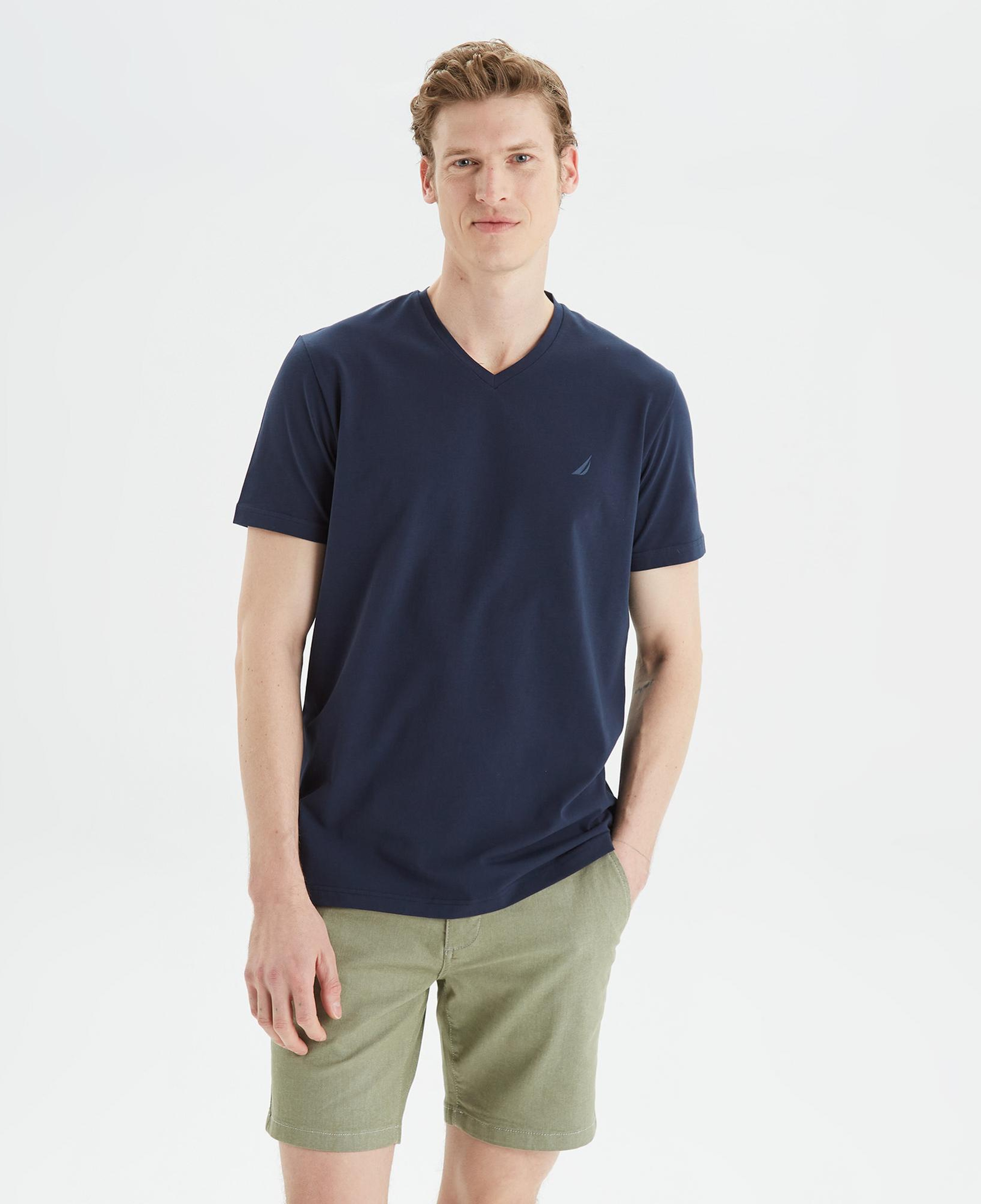 Nautica Erkek Lacivert Standart Fit T-Shirt