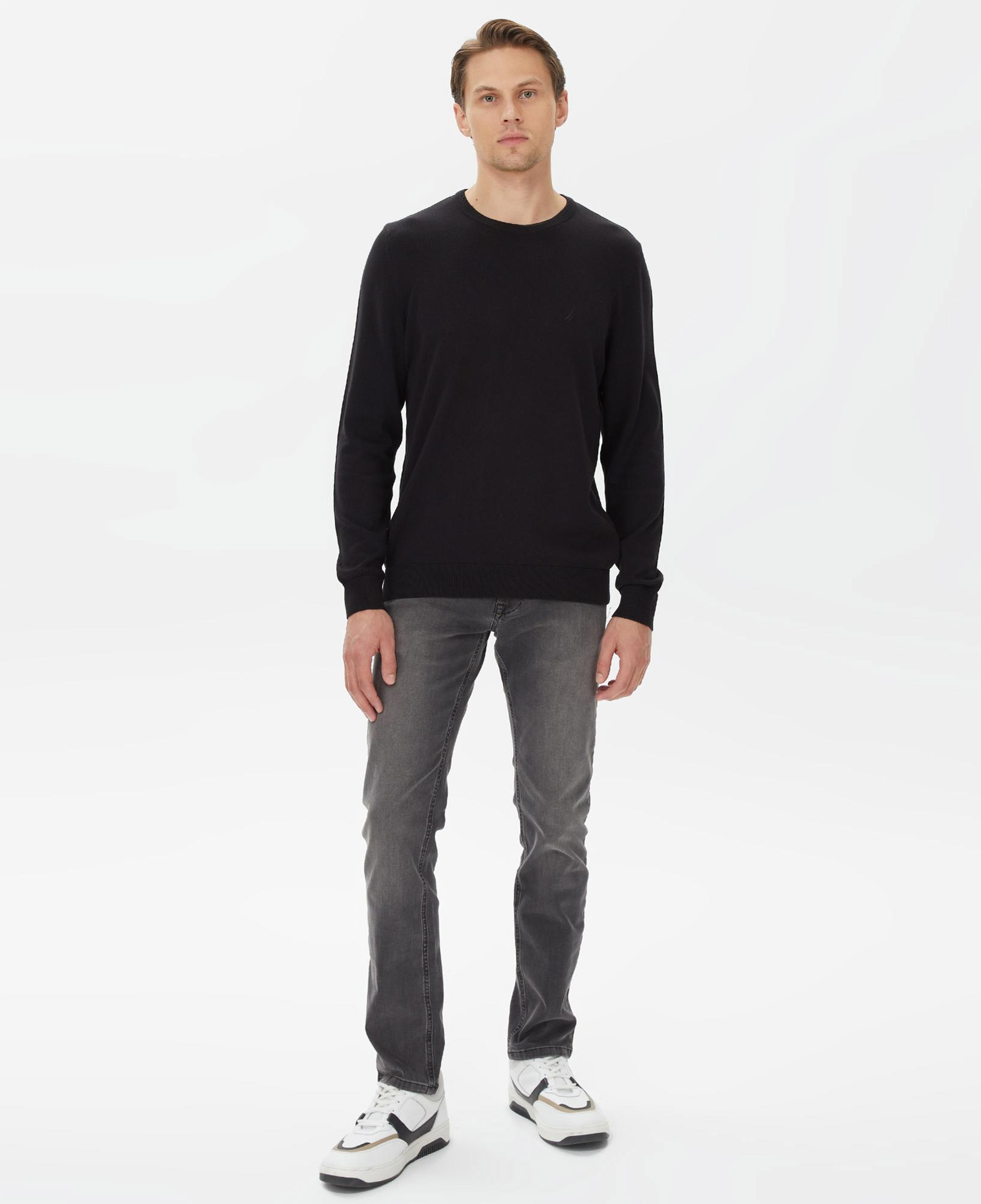 Nautica Erkek Siyah Standart Fit Kazak