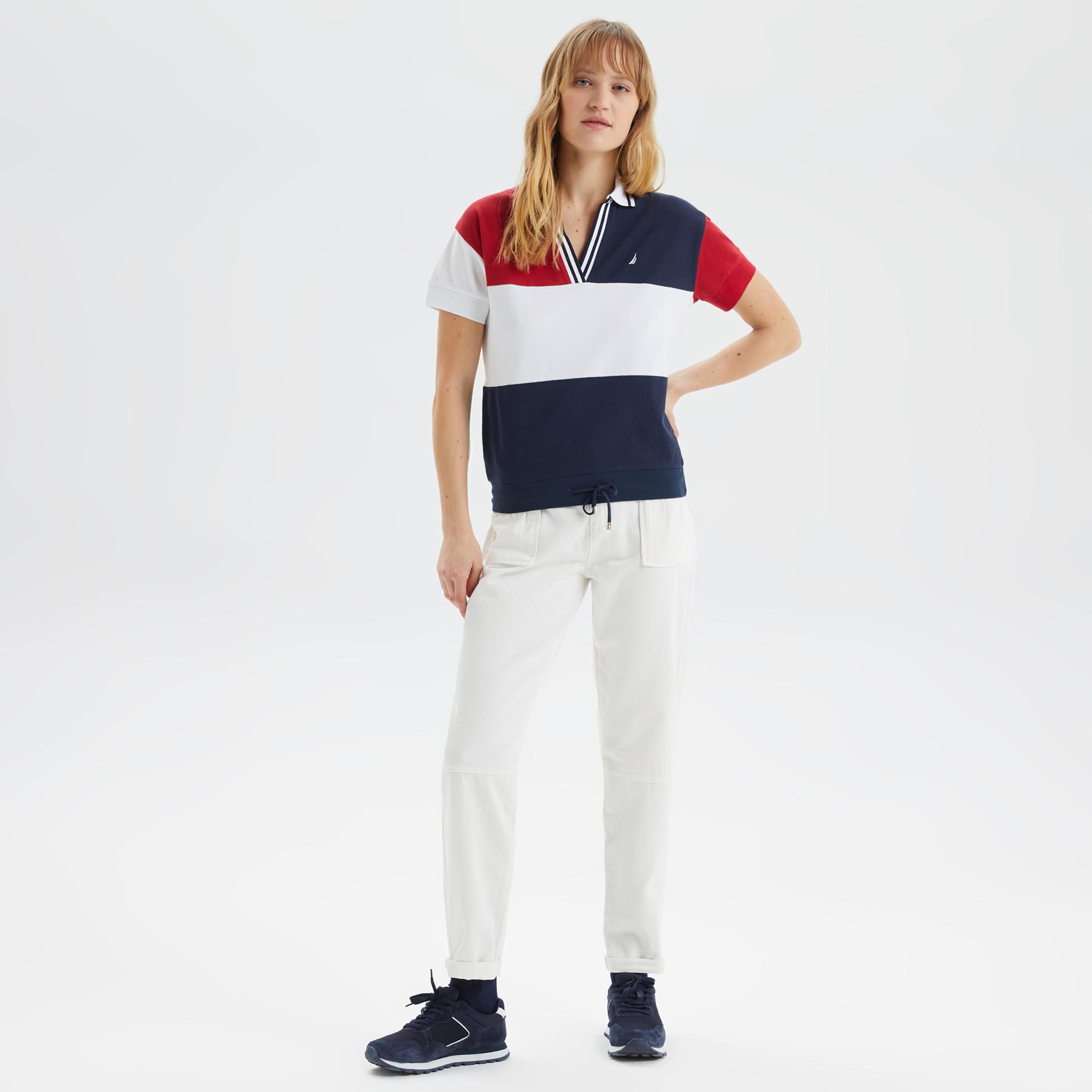 Nautica Kadın Lacivert Kısa Kollu Polo