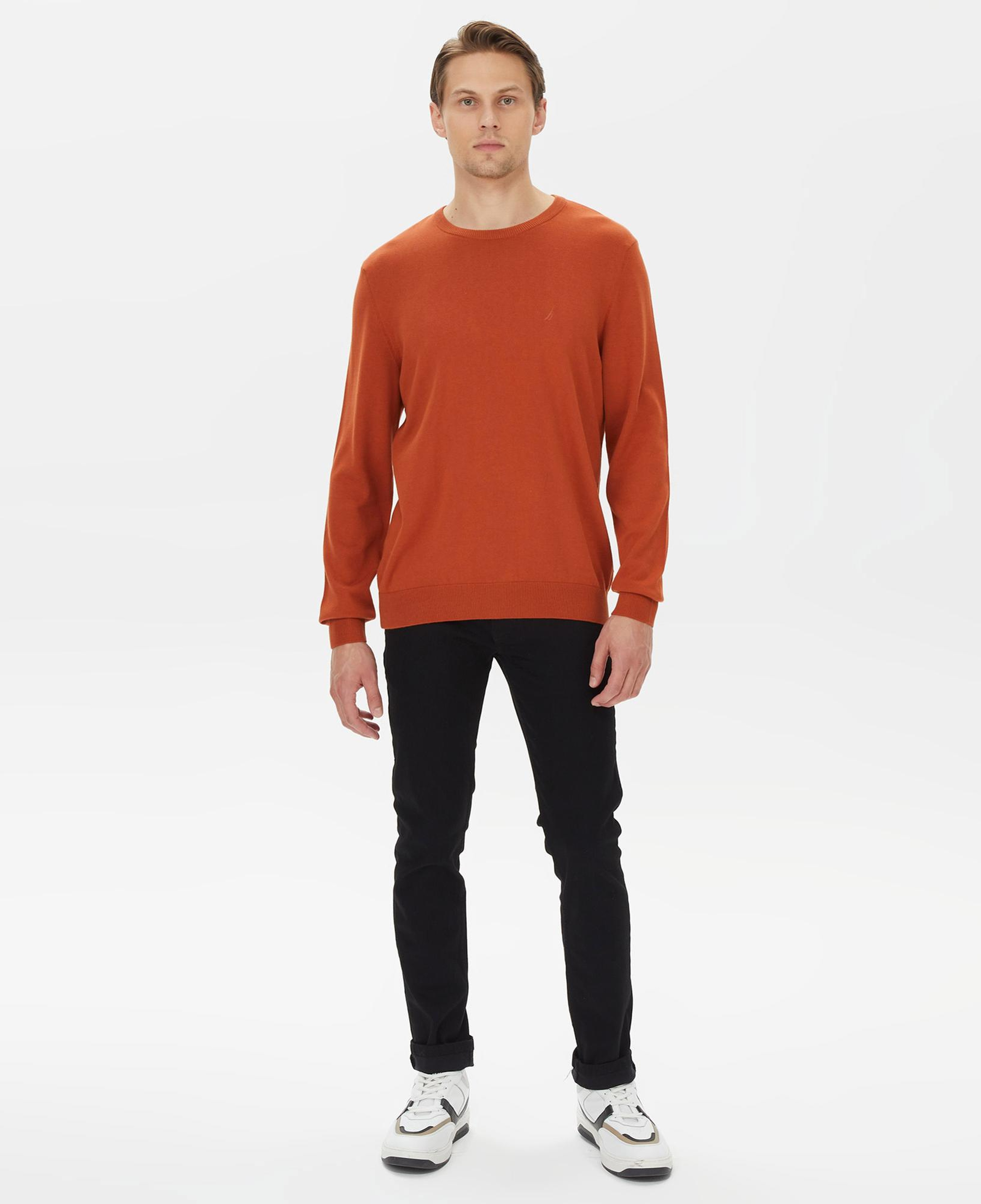 Nautica Erkek Turuncu Standart Fit Kazak