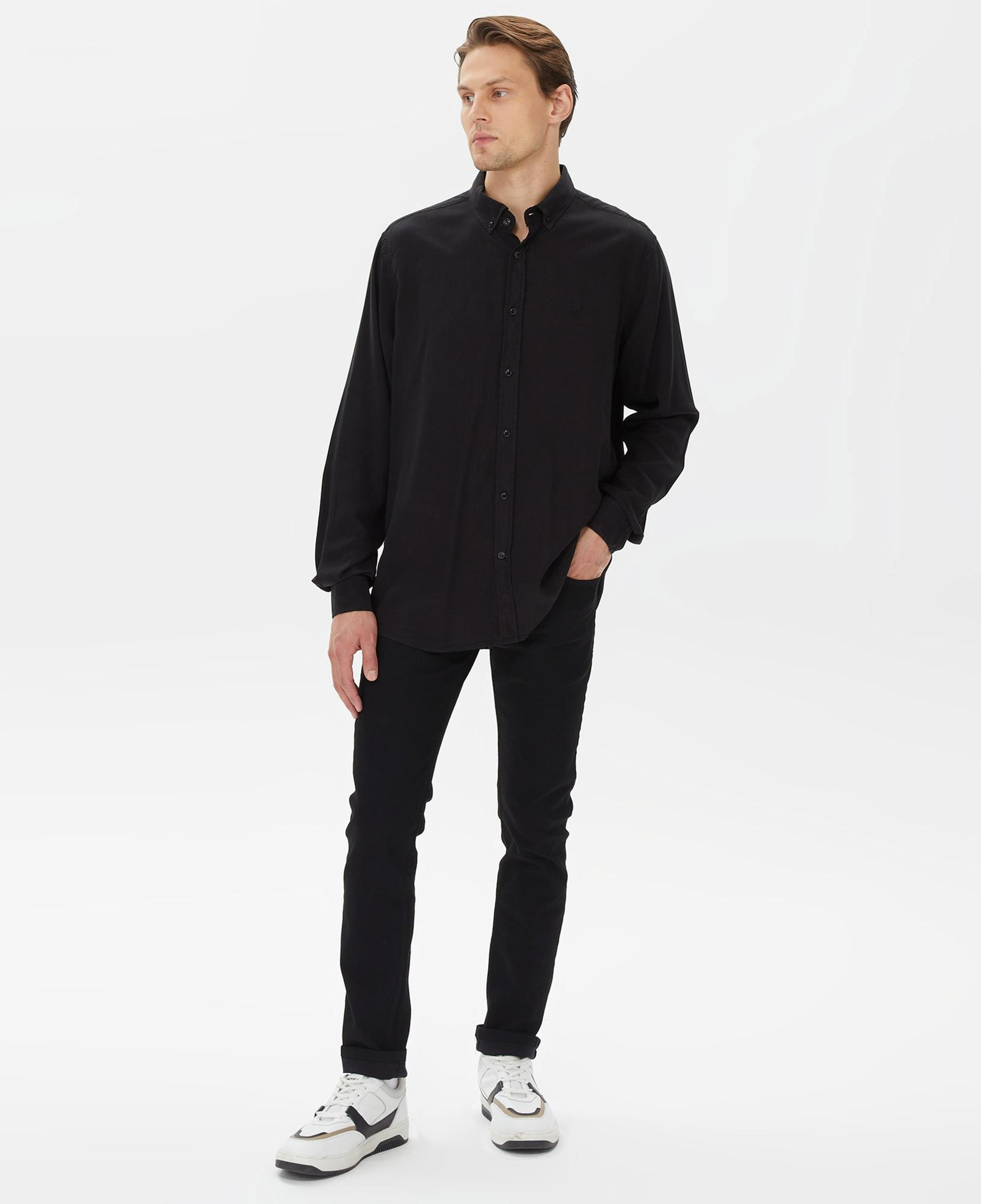 Nautica Erkek Siyah Classic Fit Gömlek
