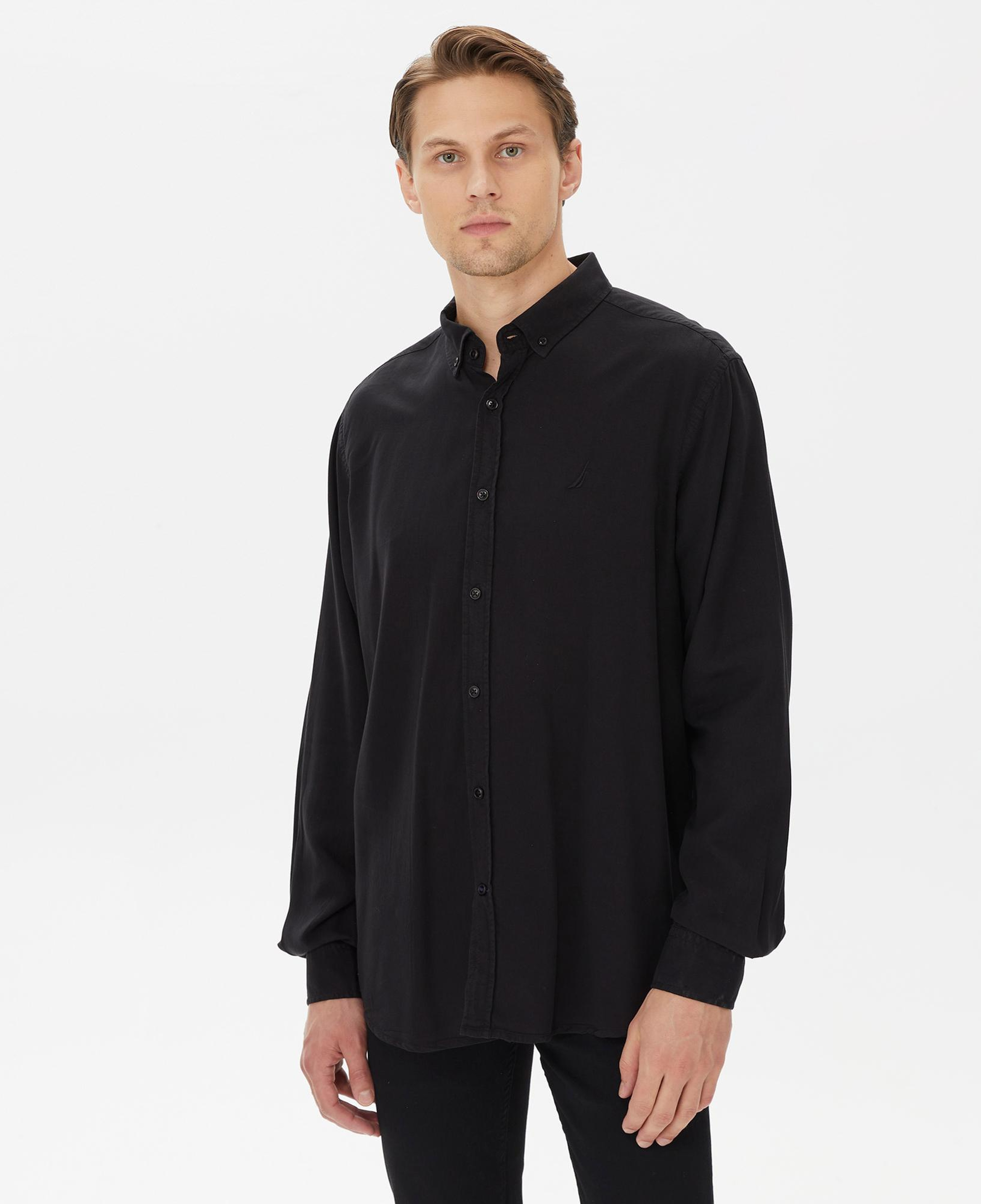 Nautica Erkek Siyah Classic Fit Gömlek
