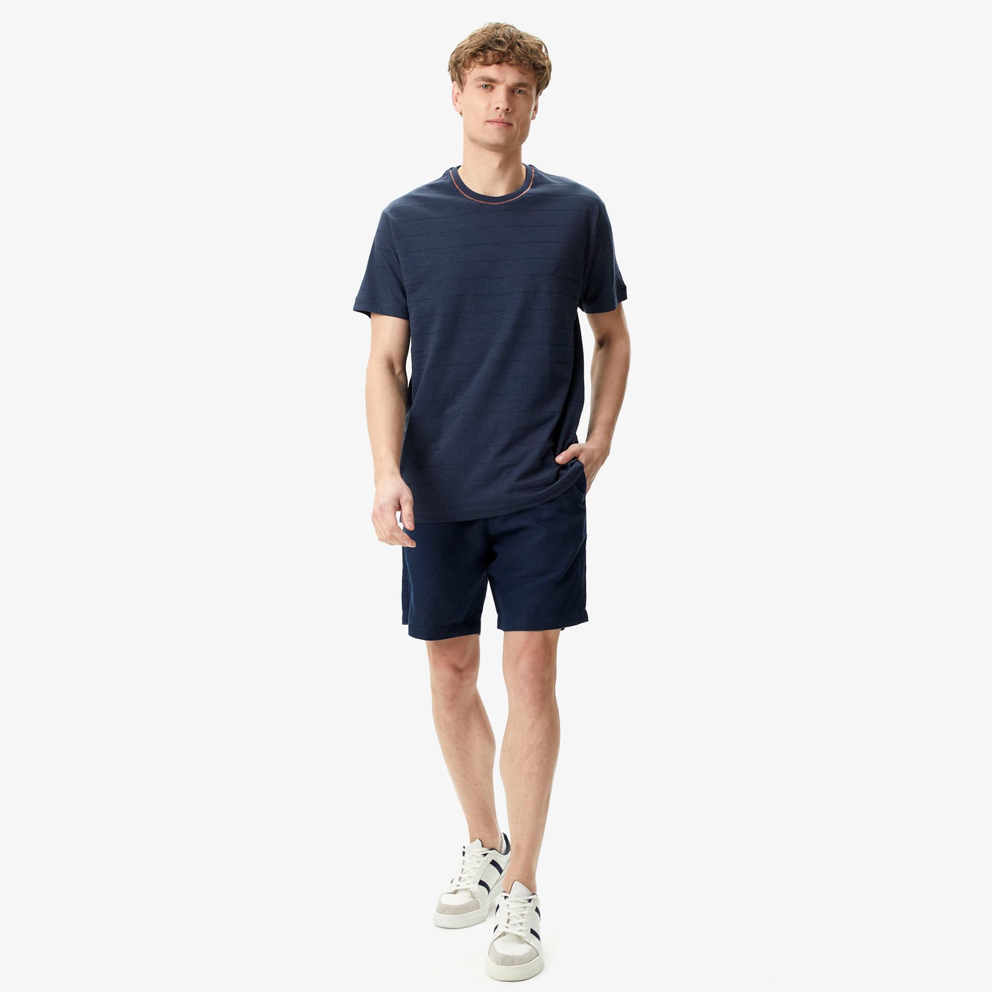 Nautica Erkek Lacivert Standart Fit T-Shirt