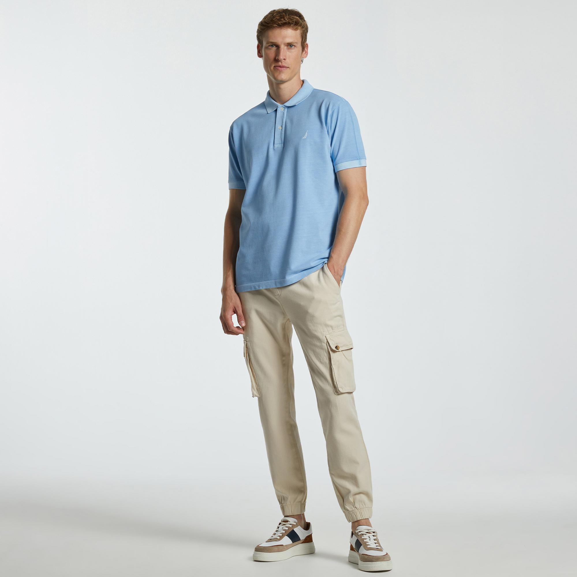 Nautica Erkek Mavi Classic Fit Kısa Kollu Polo