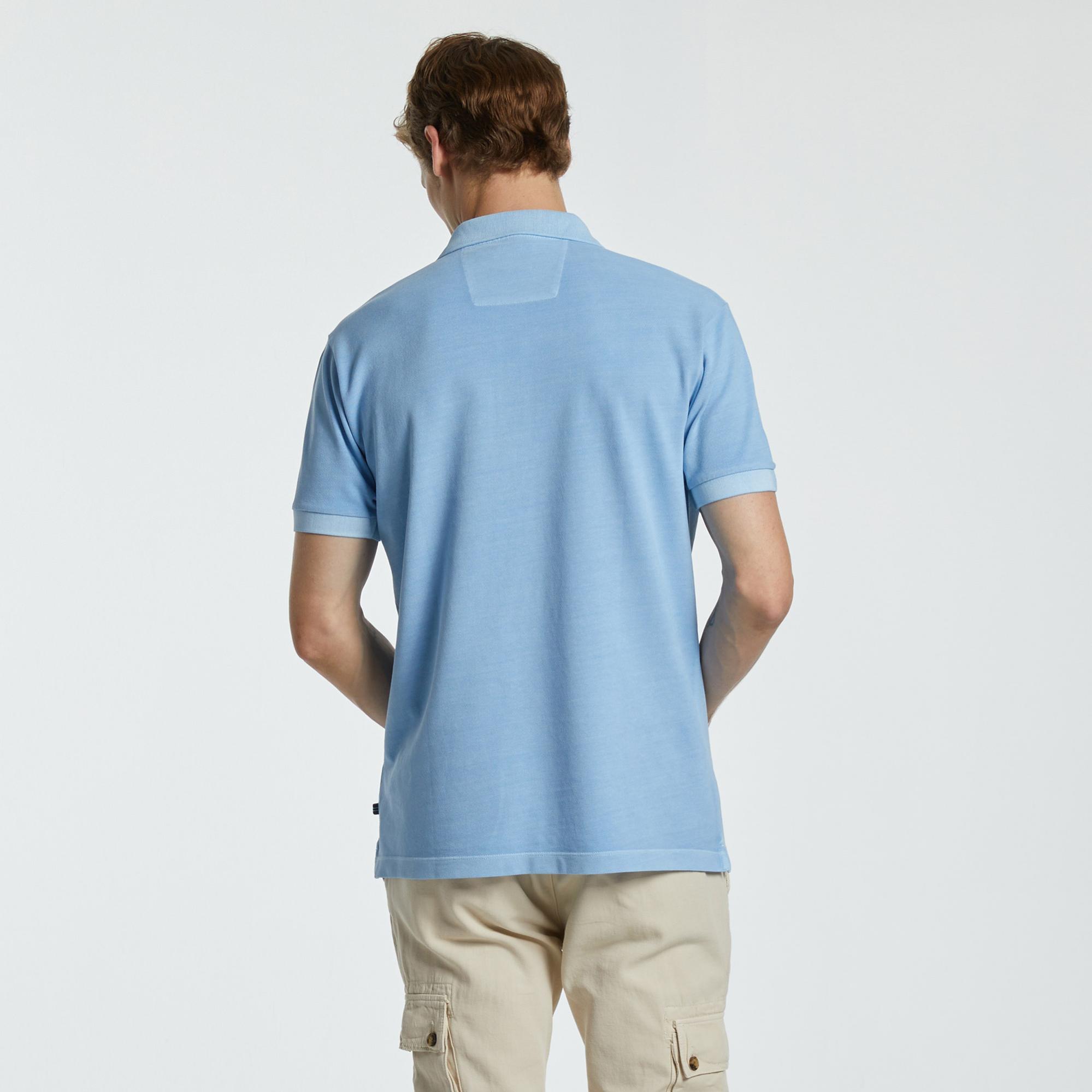 Nautica Erkek Mavi Classic Fit Kısa Kollu Polo