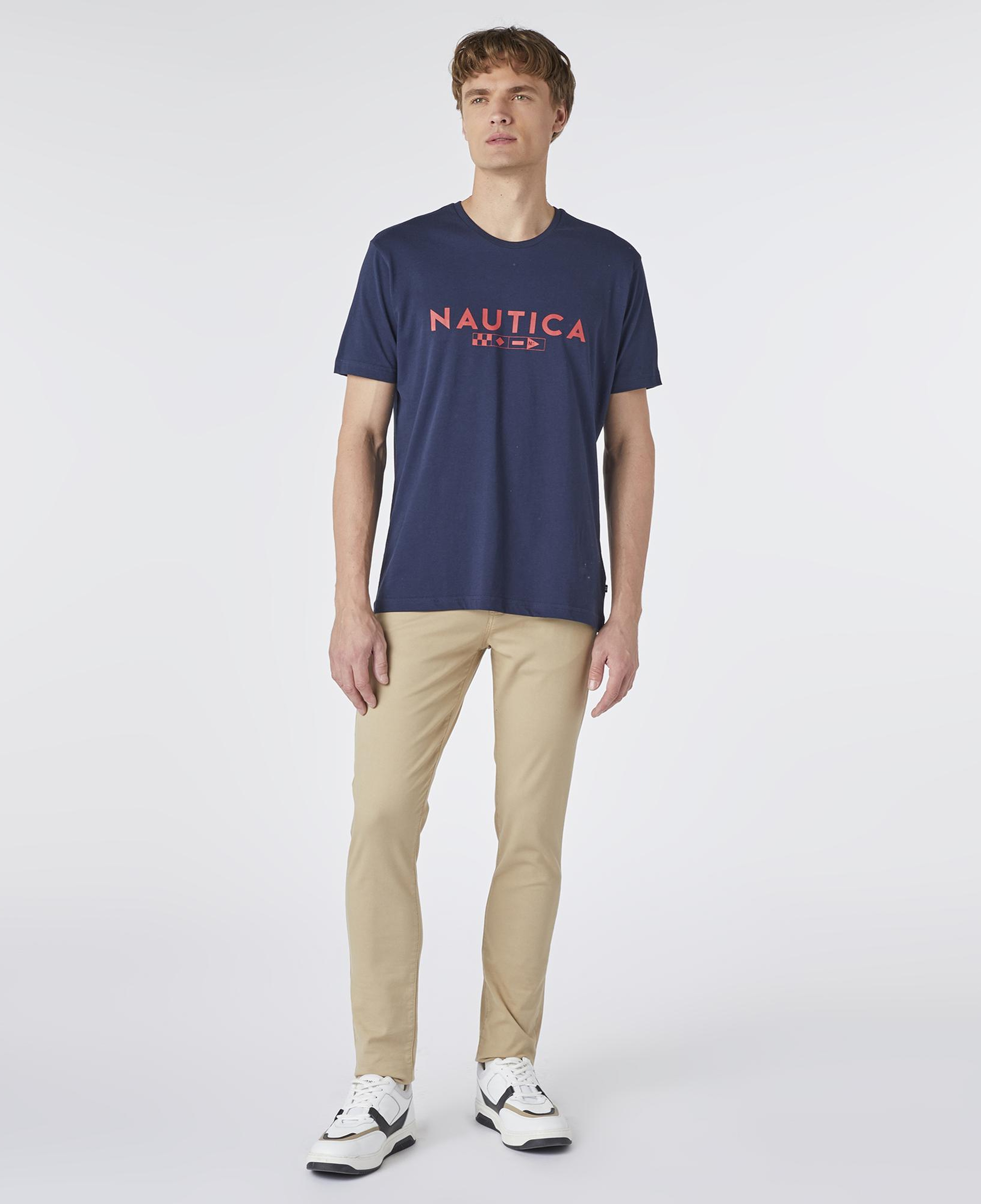 Nautica Erkek Lacivert Kısa Kollu Standart Fit T-Shirt