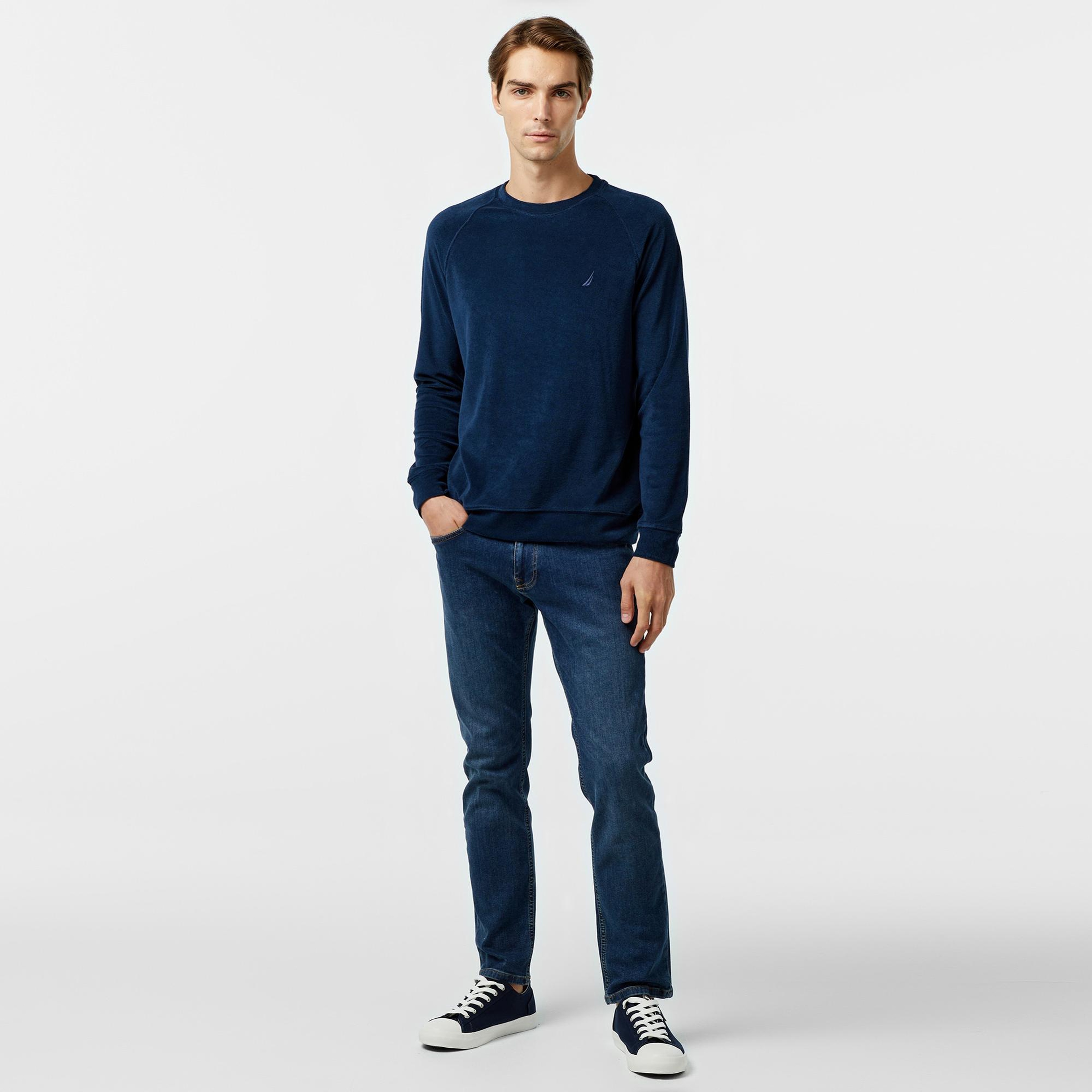 Nautica Erkek Lacivert Regular Fit Sweatshirt