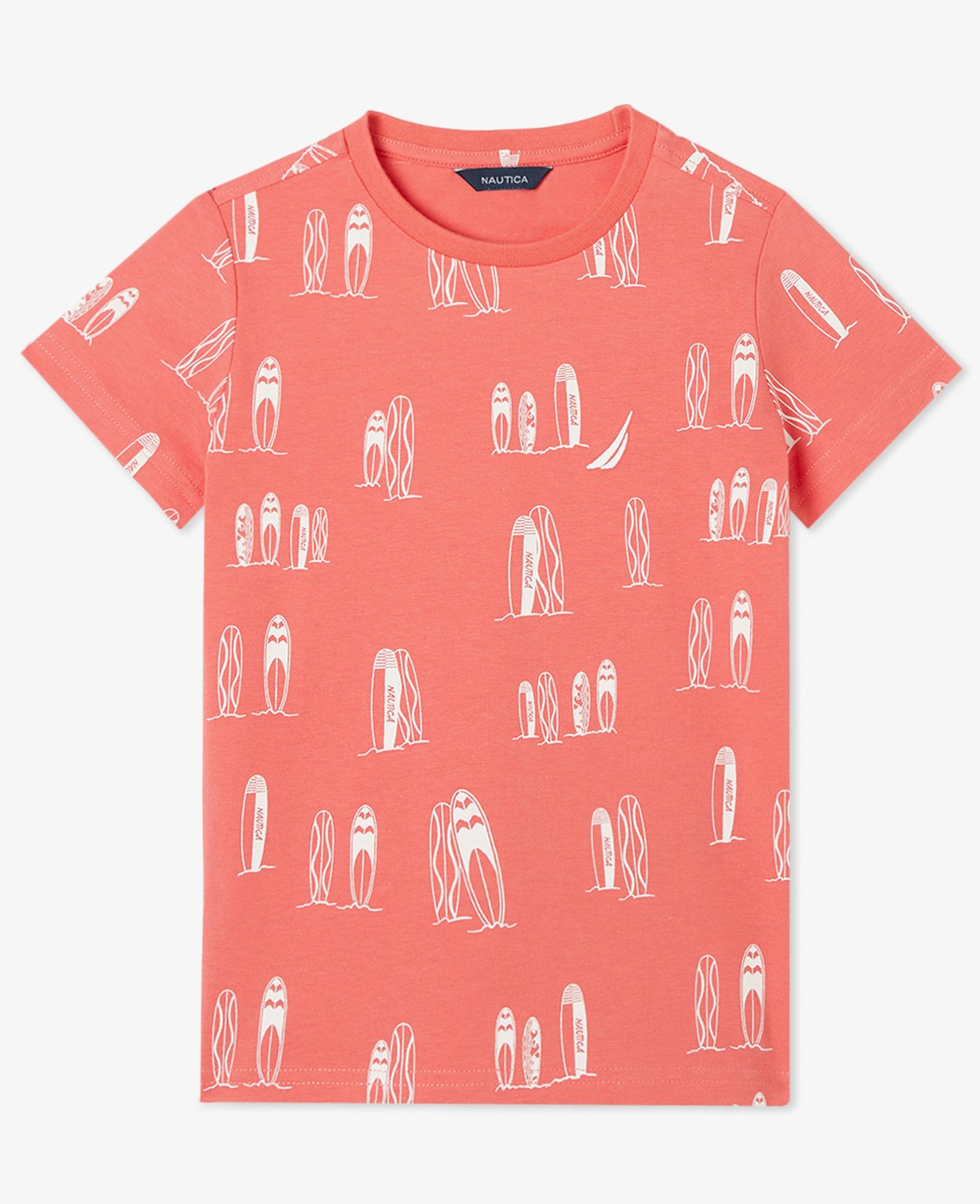 Nautica Erkek Çocuk Kırmızı Regular Fit Baskılı T-Shirt