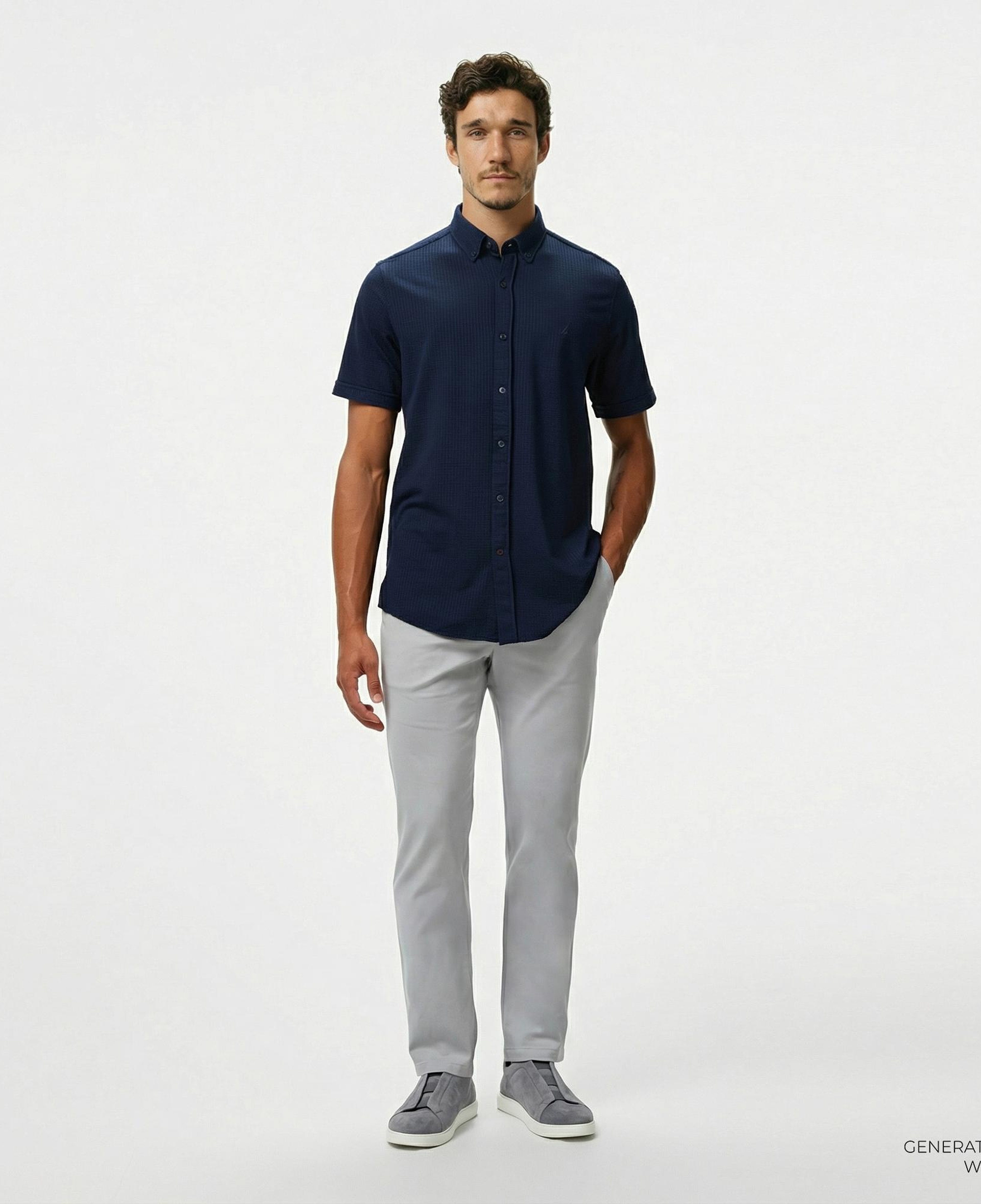 Nautica Erkek Gri Slim Fit Pantolon