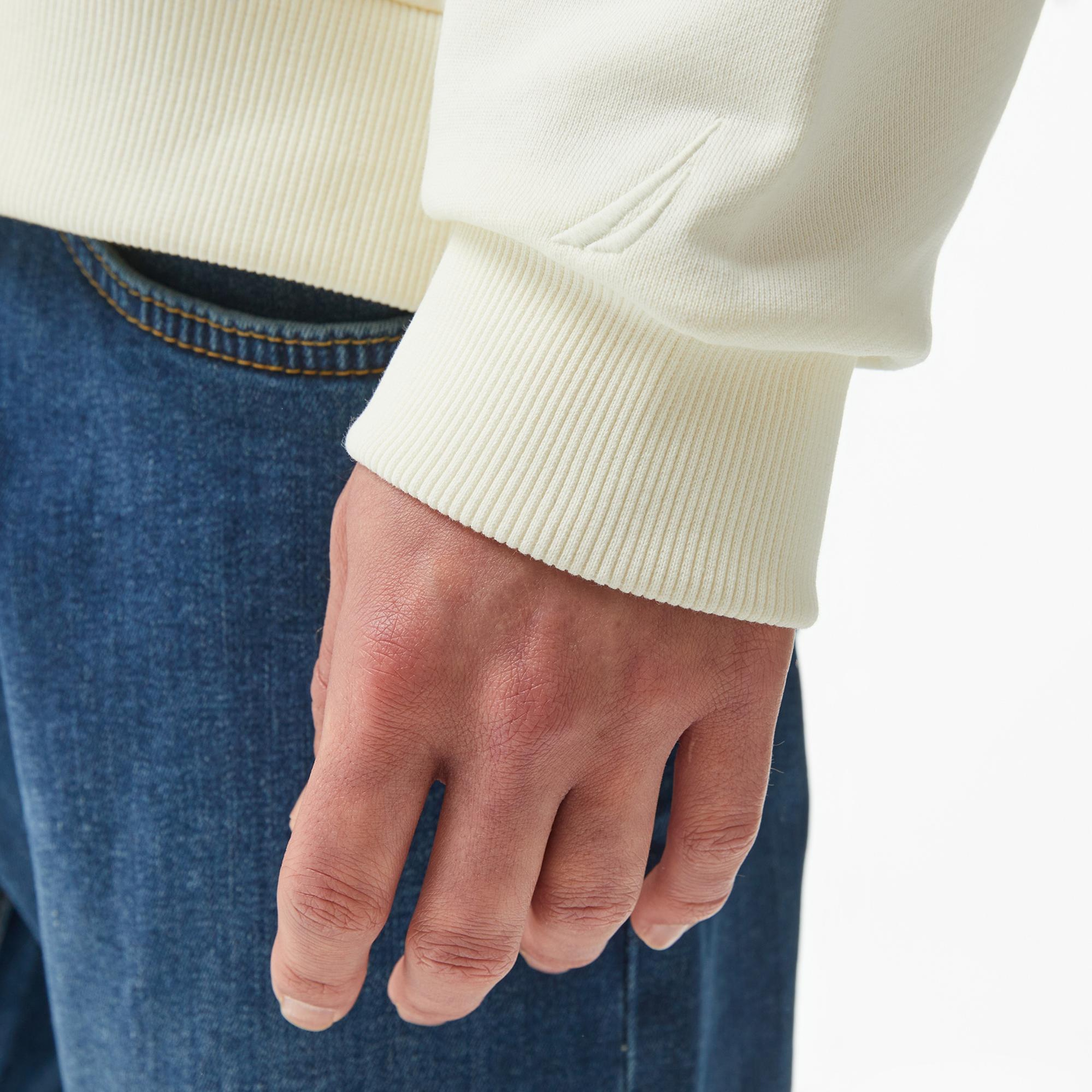 Nautica Erkek Beyaz Regular Fit Sweatshirt