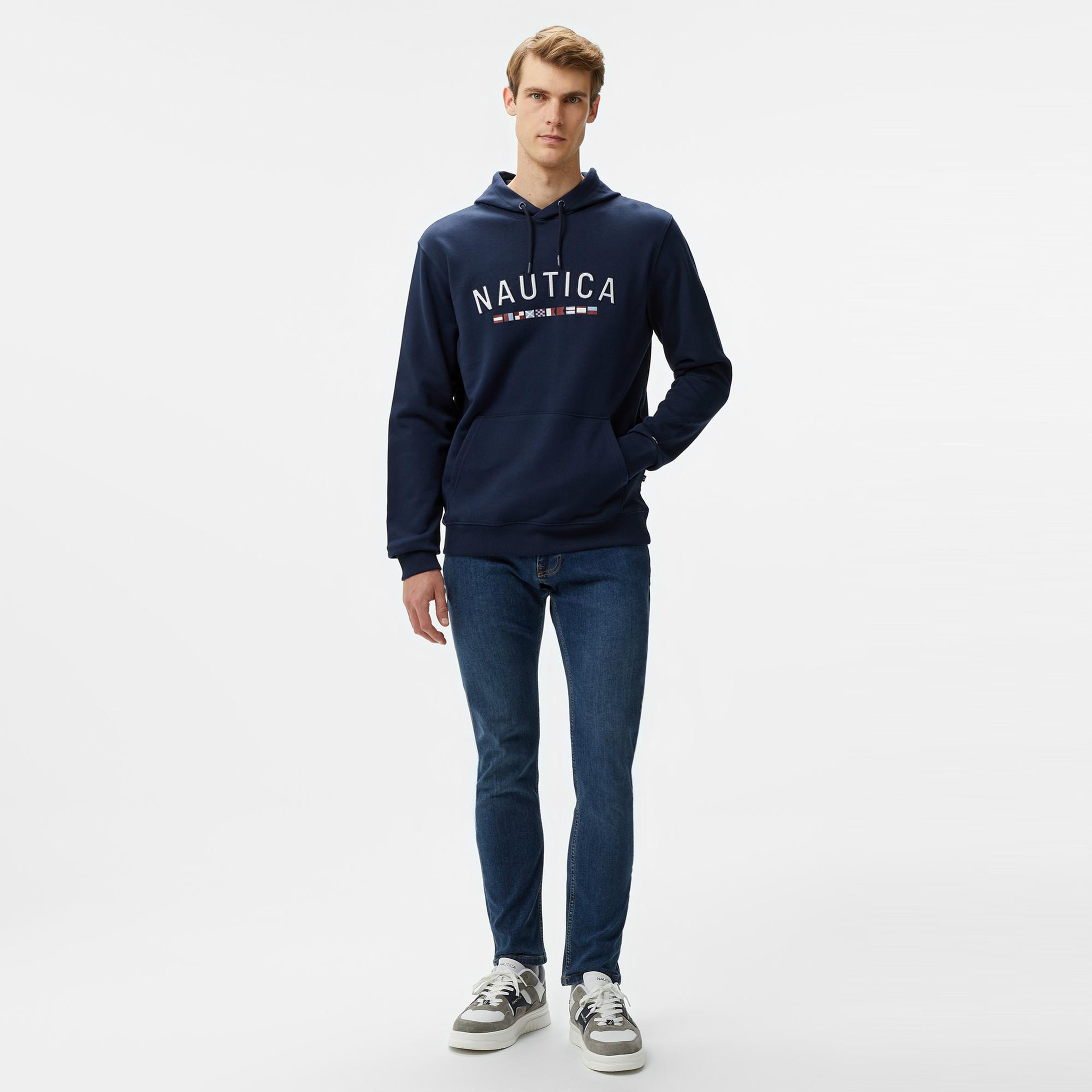 Nautica Erkek Lacivert Regular Fit Sweatshirt