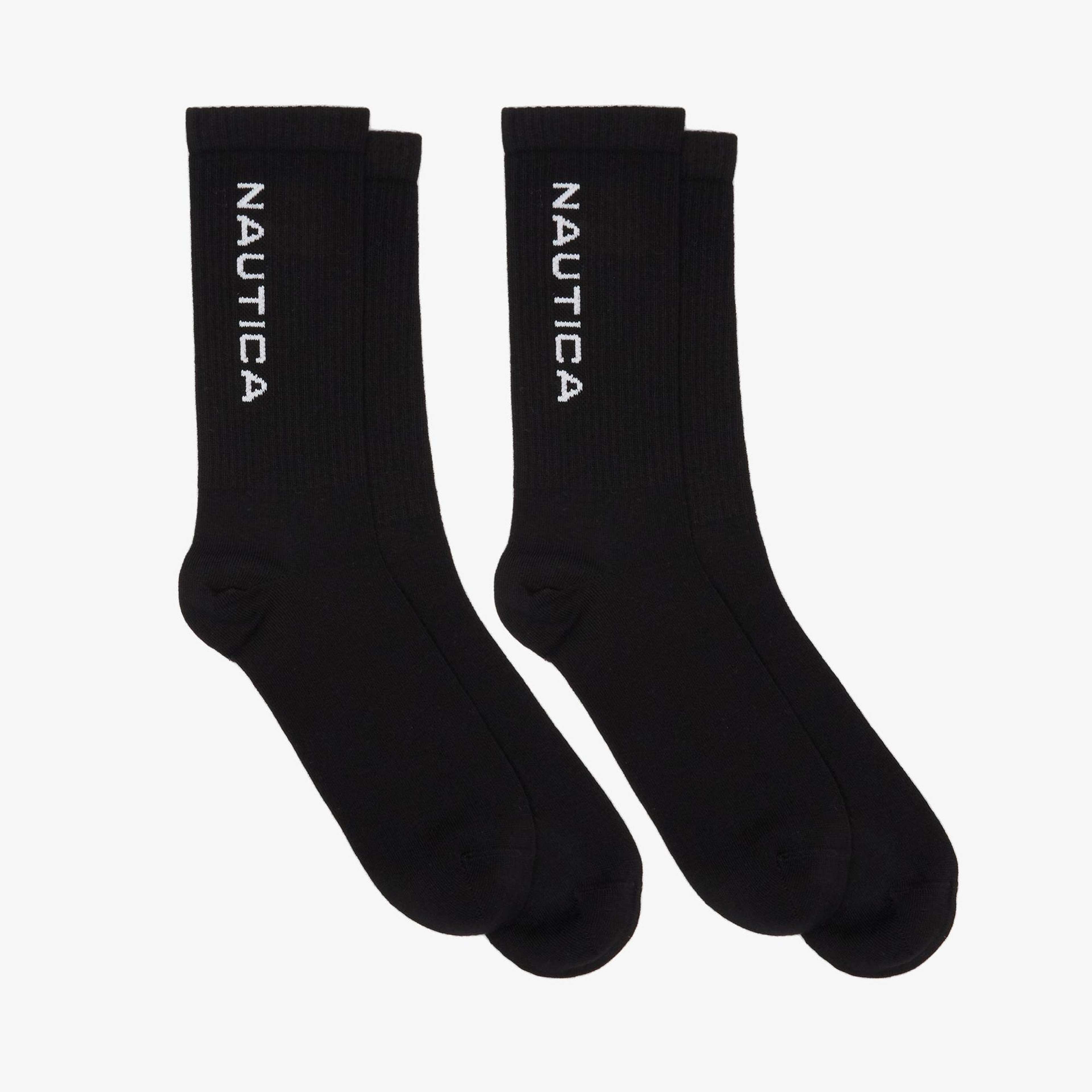 Nautica Unisex Siyah 2'li Çorap