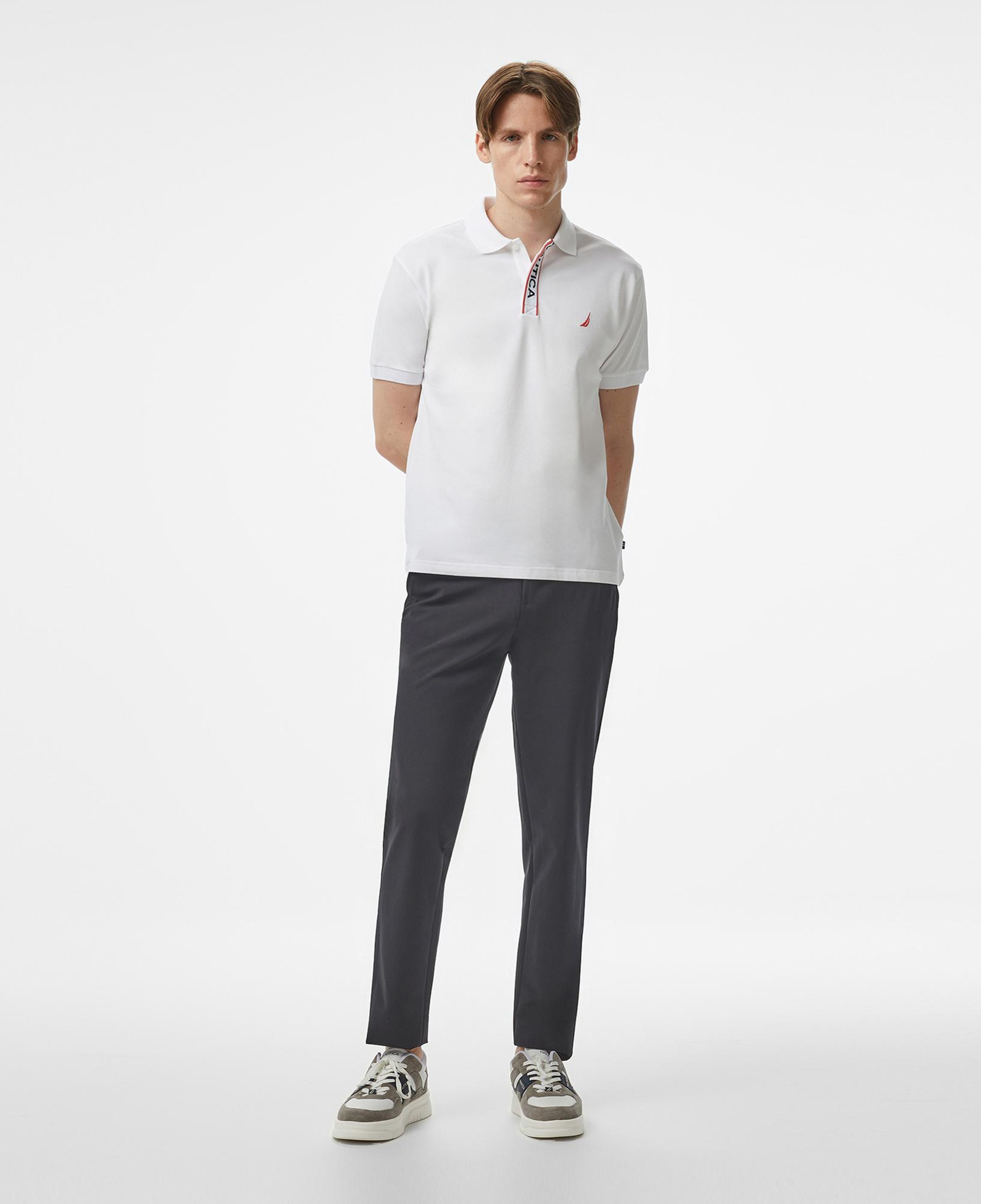 Nautica Erkek Beyaz Classic Fit Polo Yaka T-Shirt