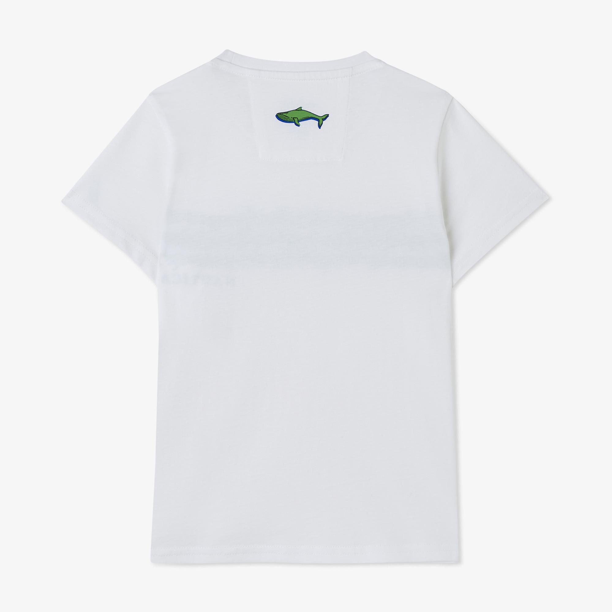 Nautica Erkek Çocuk Beyaz Regular Fit Baskılı T-Shirt