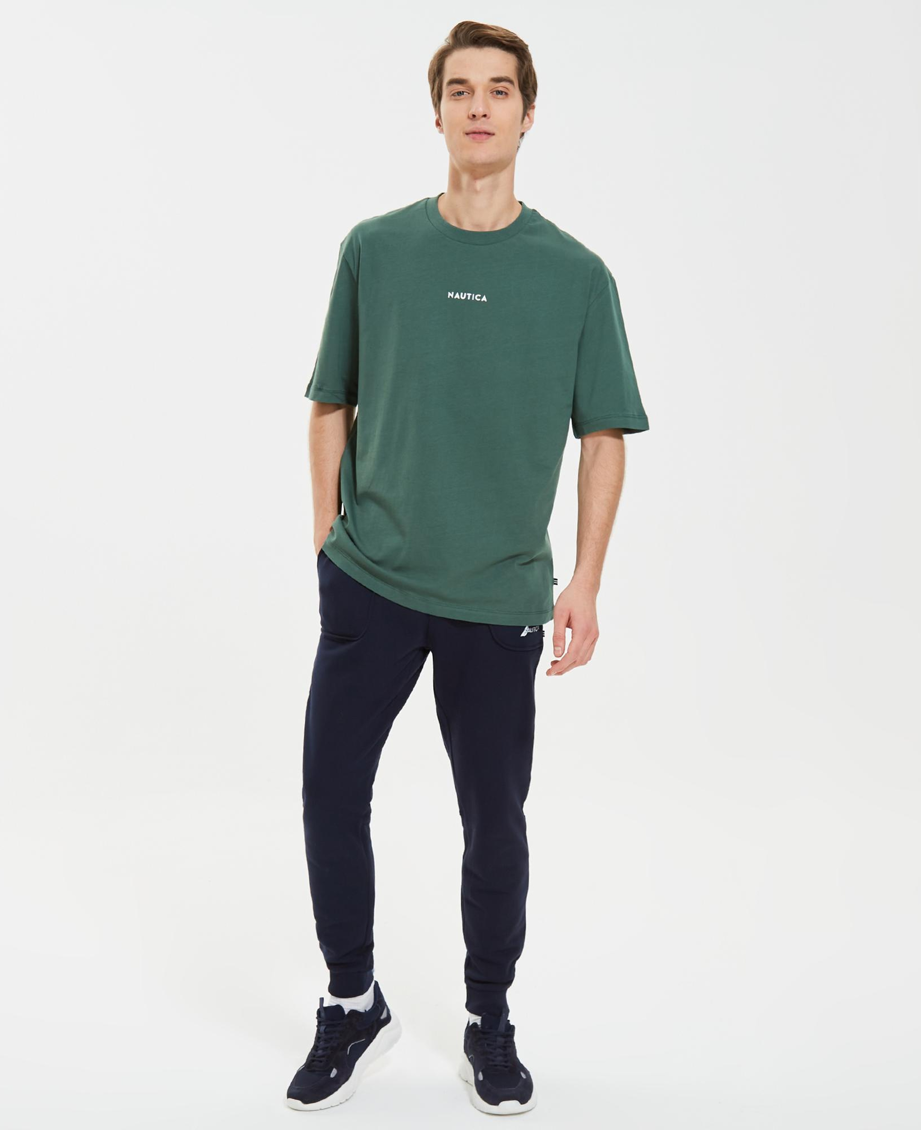 Nautica Erkek Yeşil Oversize T-Shirt