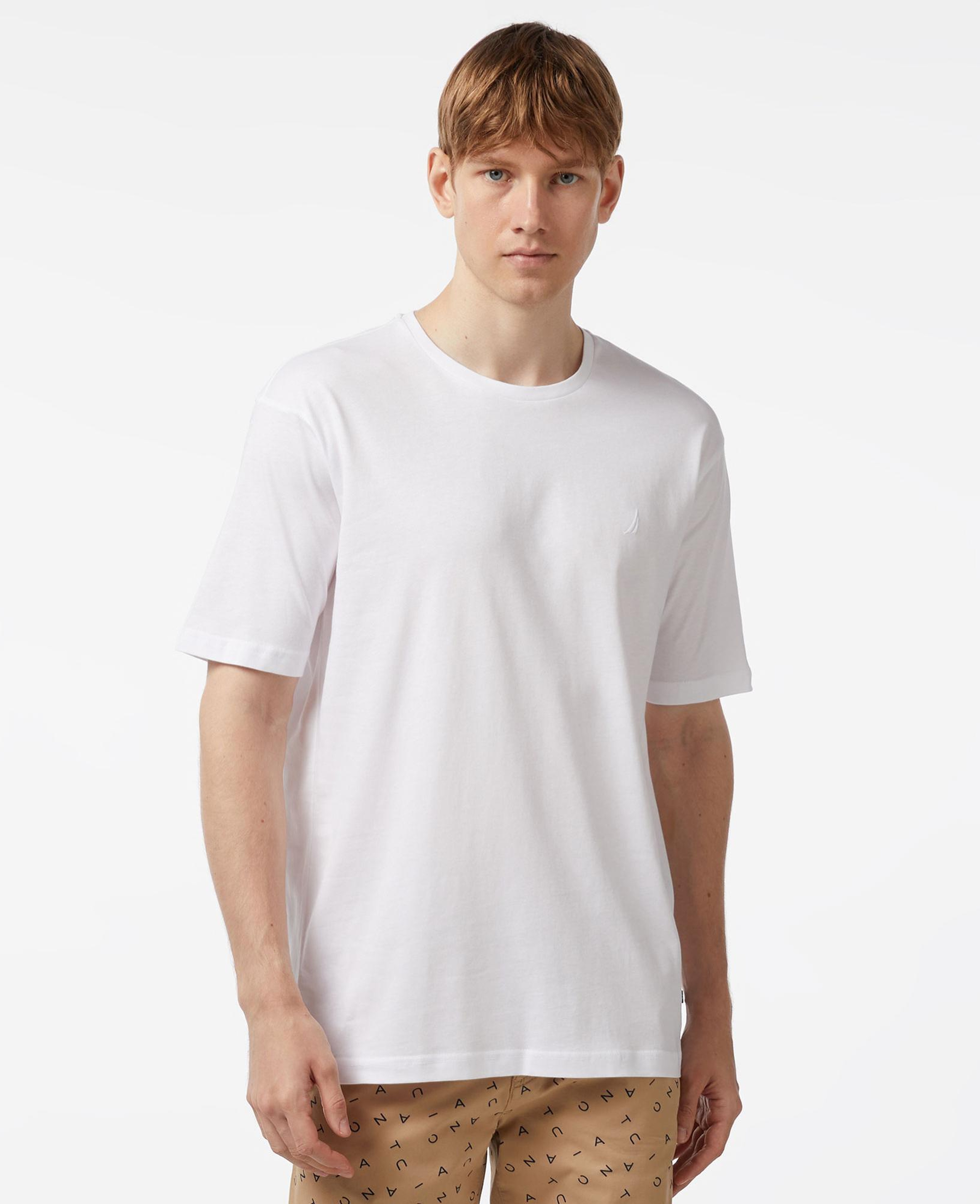 Nautica Erkek Beyaz Oversize T-Shirt