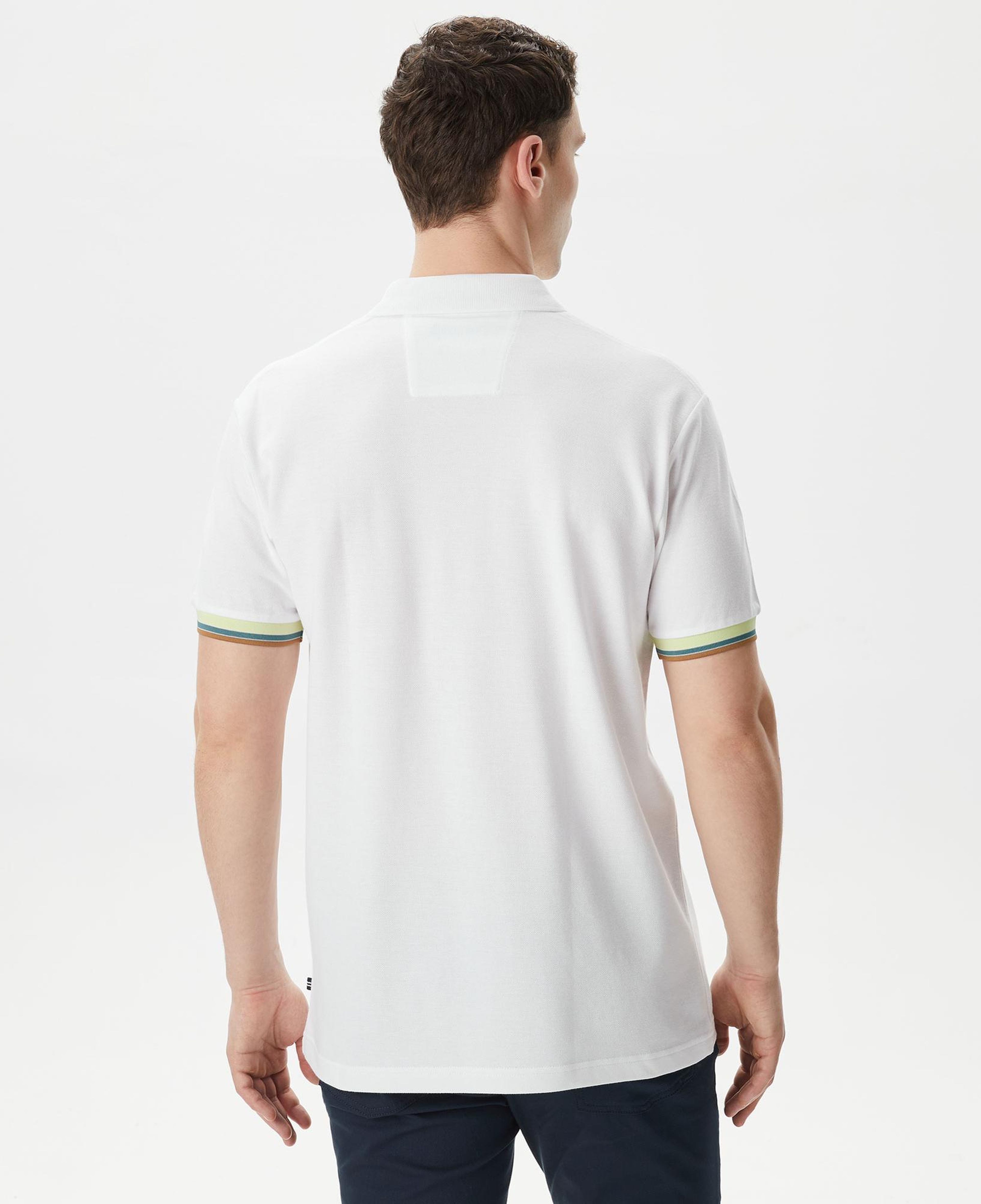Nautica Erkek Beyaz Classic Fit Kısa Kollu Polo Yaka T-Shirt