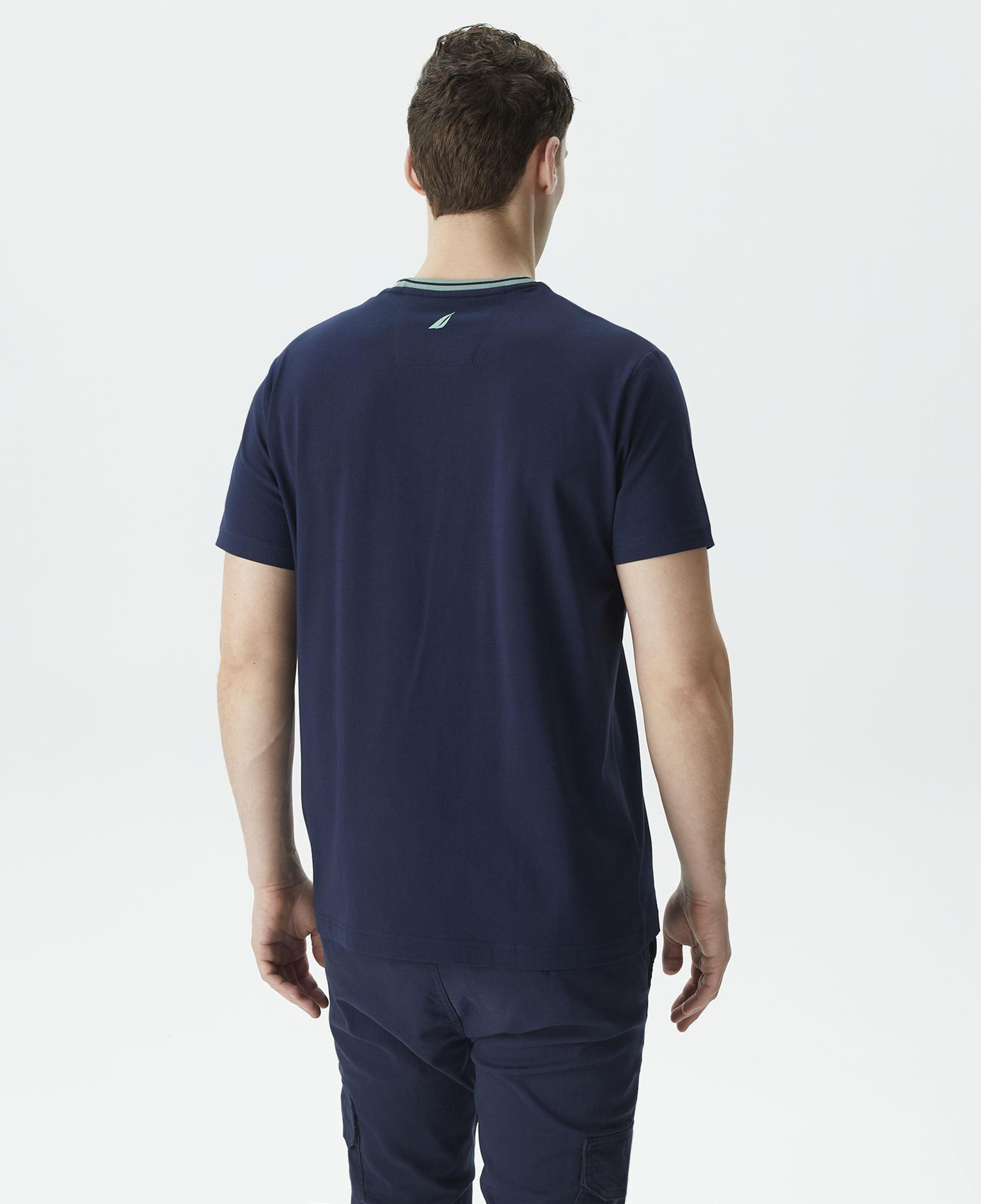 Nautica Erkek Lacivert Standart Fit T-Shirt