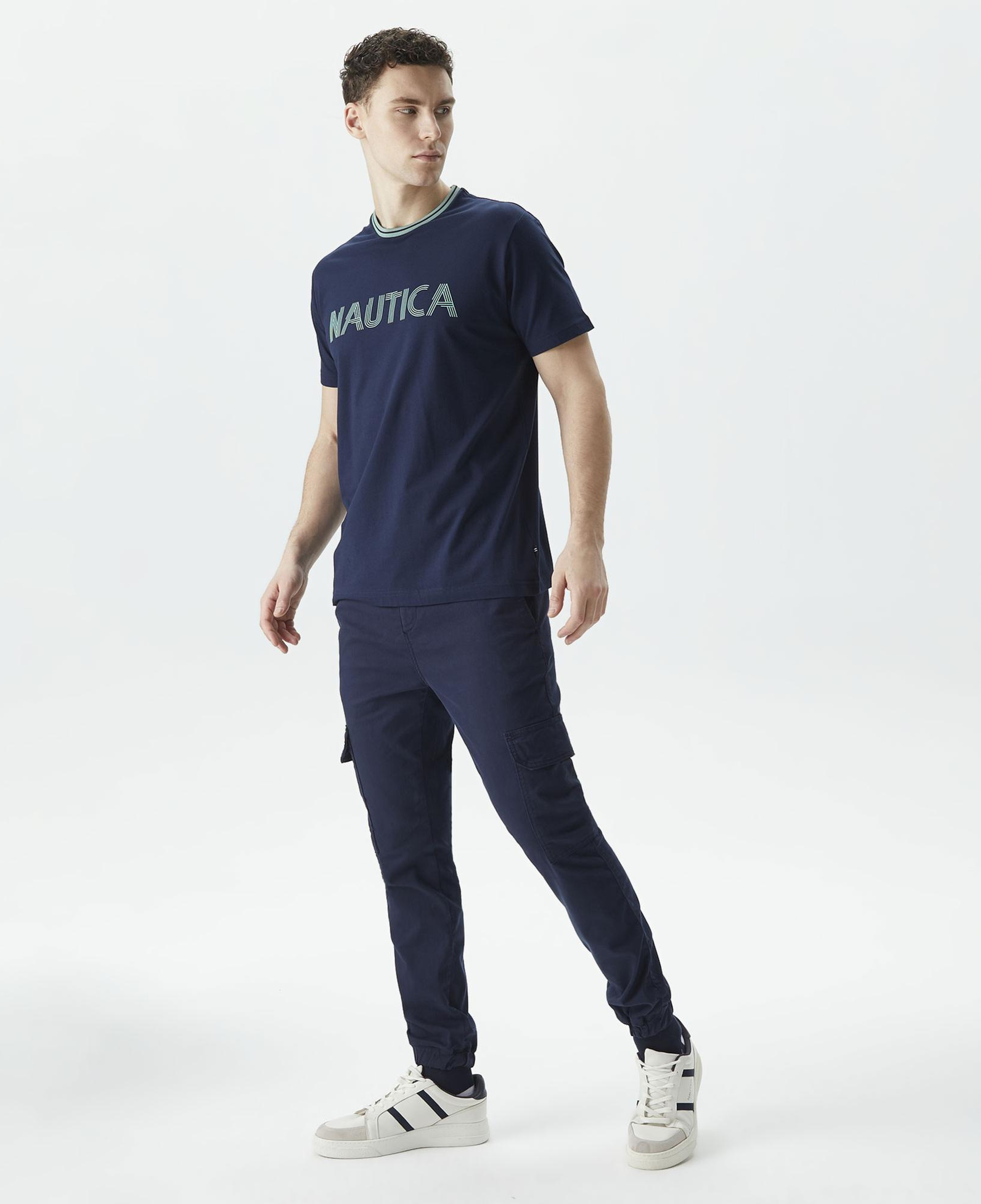 Nautica Erkek Lacivert Standart Fit T-Shirt