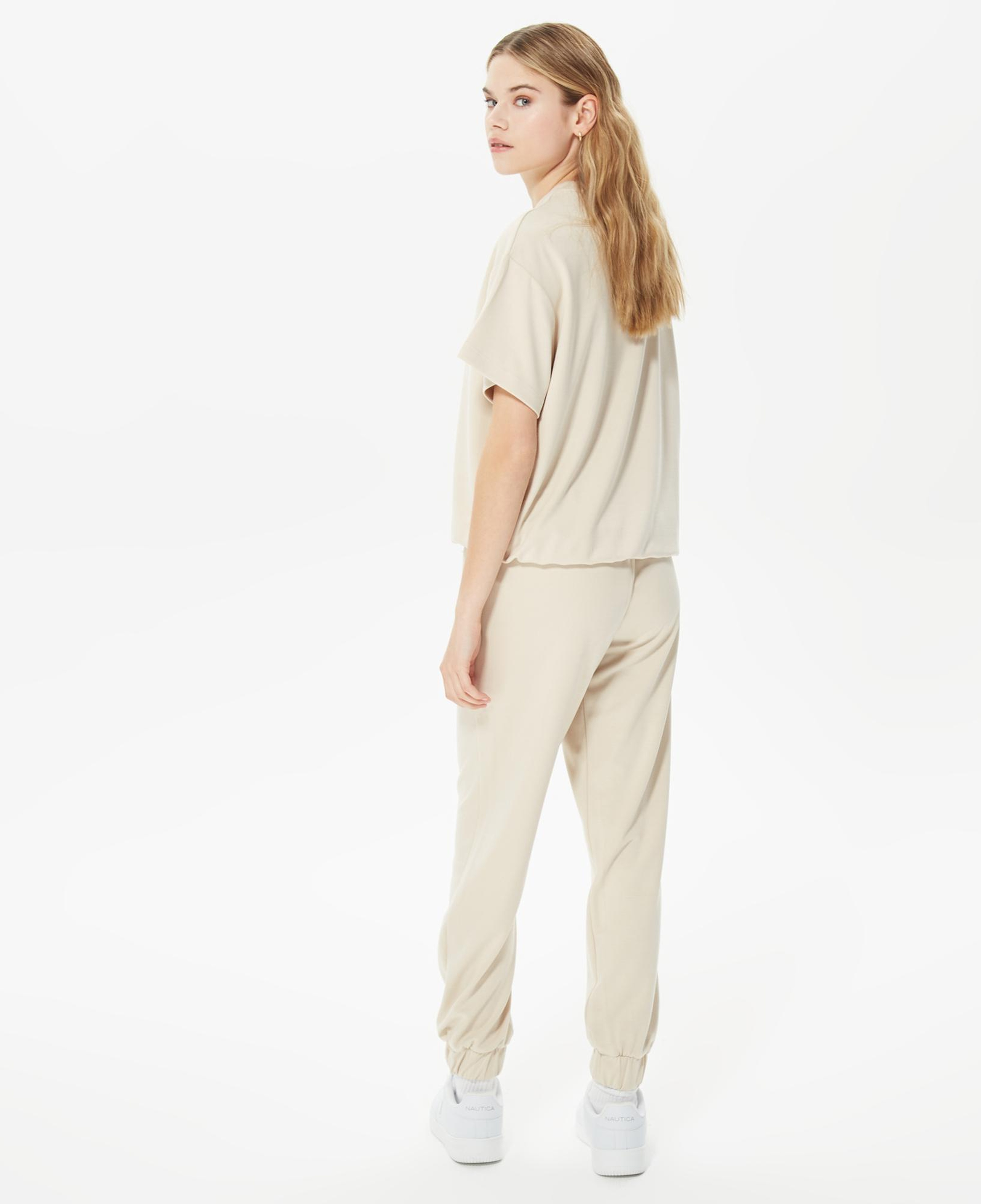 Nautica Kadın Bej Oversize Eşofman Altı