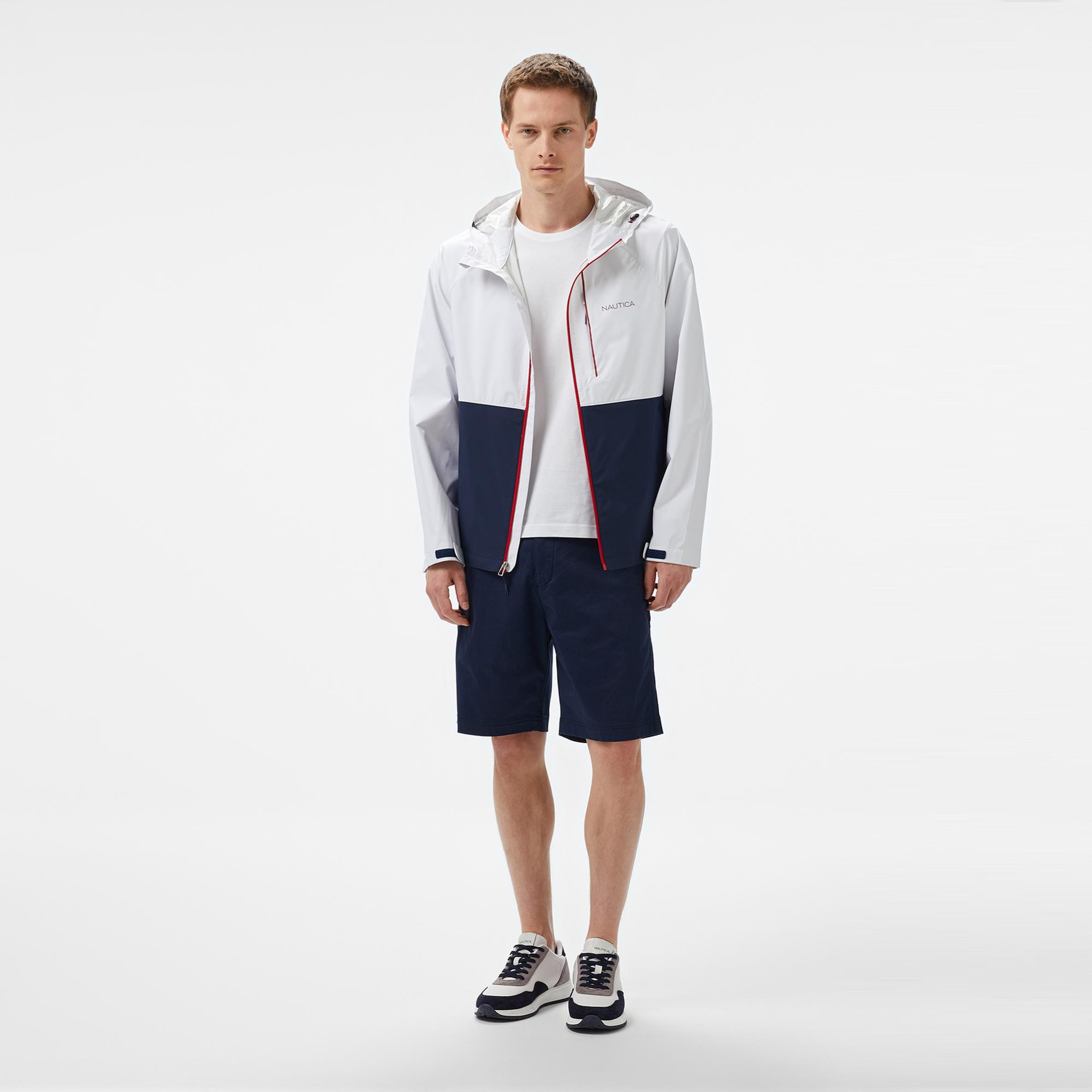 Nautica Erkek Beyaz Regular Fit Dik Yaka Mont