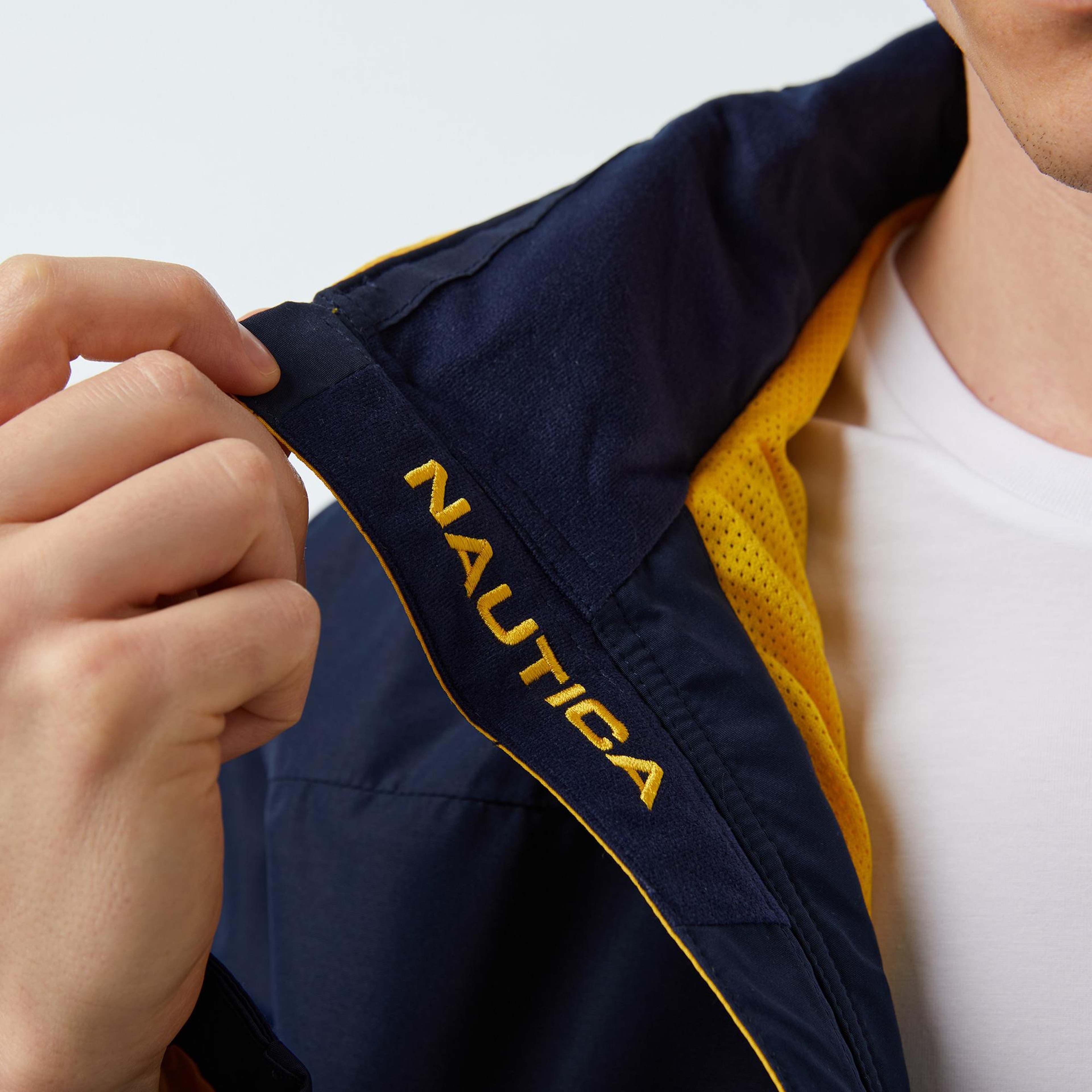 Nautica Erkek Lacivert Regular Fit Dik Yaka Mont