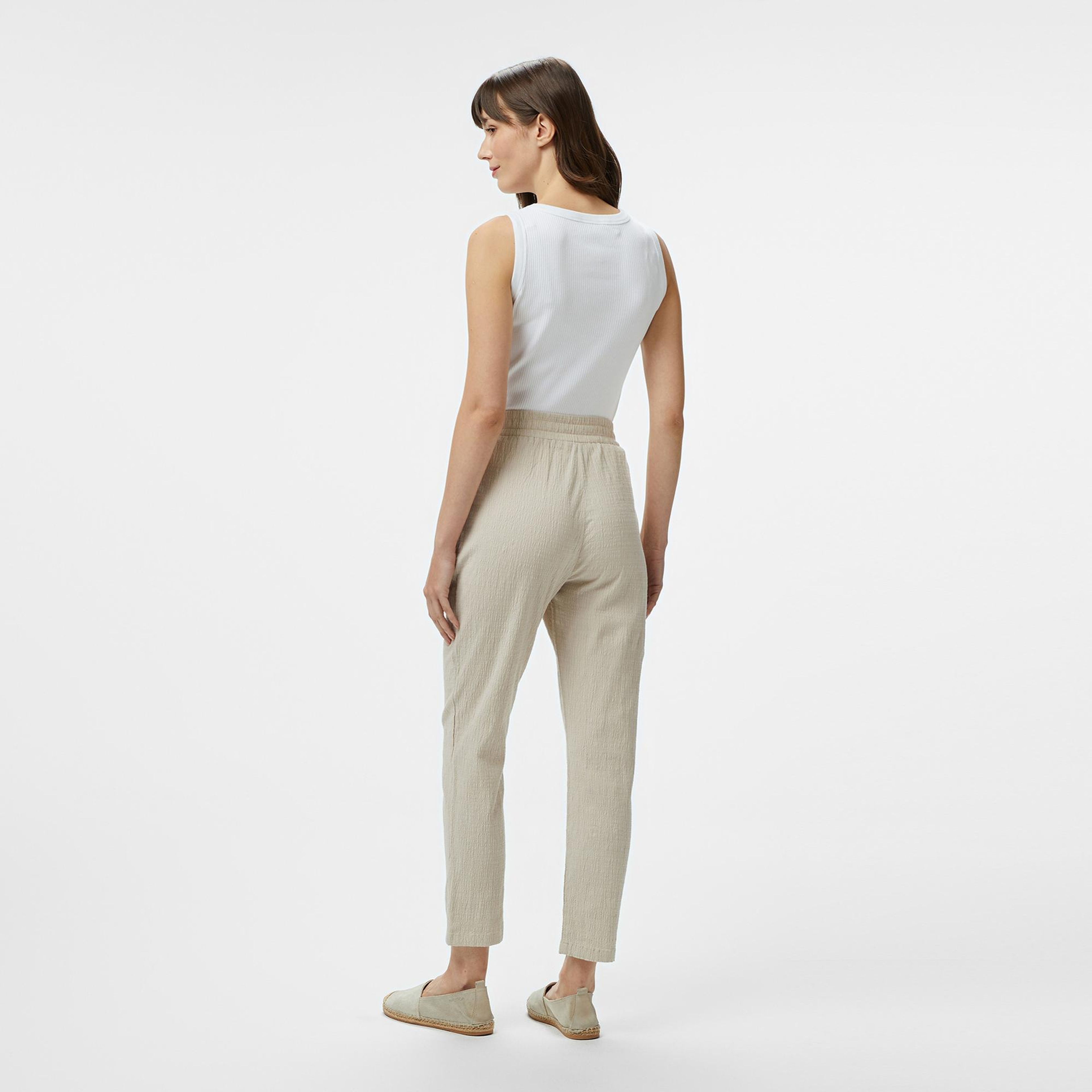 Nautica Kadın Bej Regular Fit Pantolon