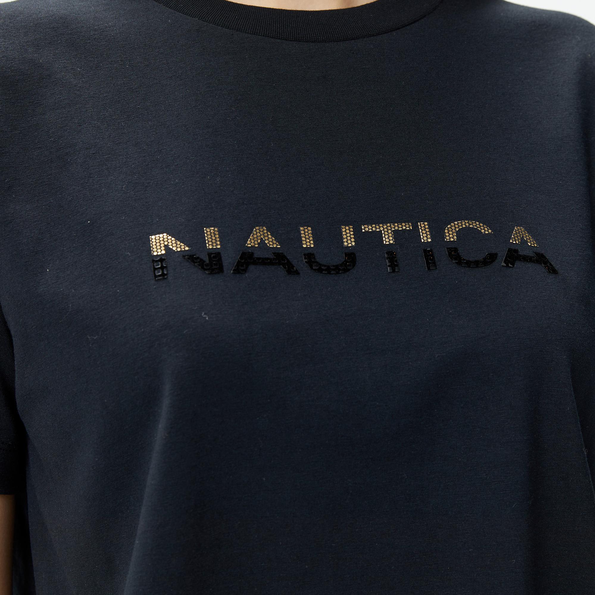 Nautica Kadın Siyah Kısa Kollu T-Shirt