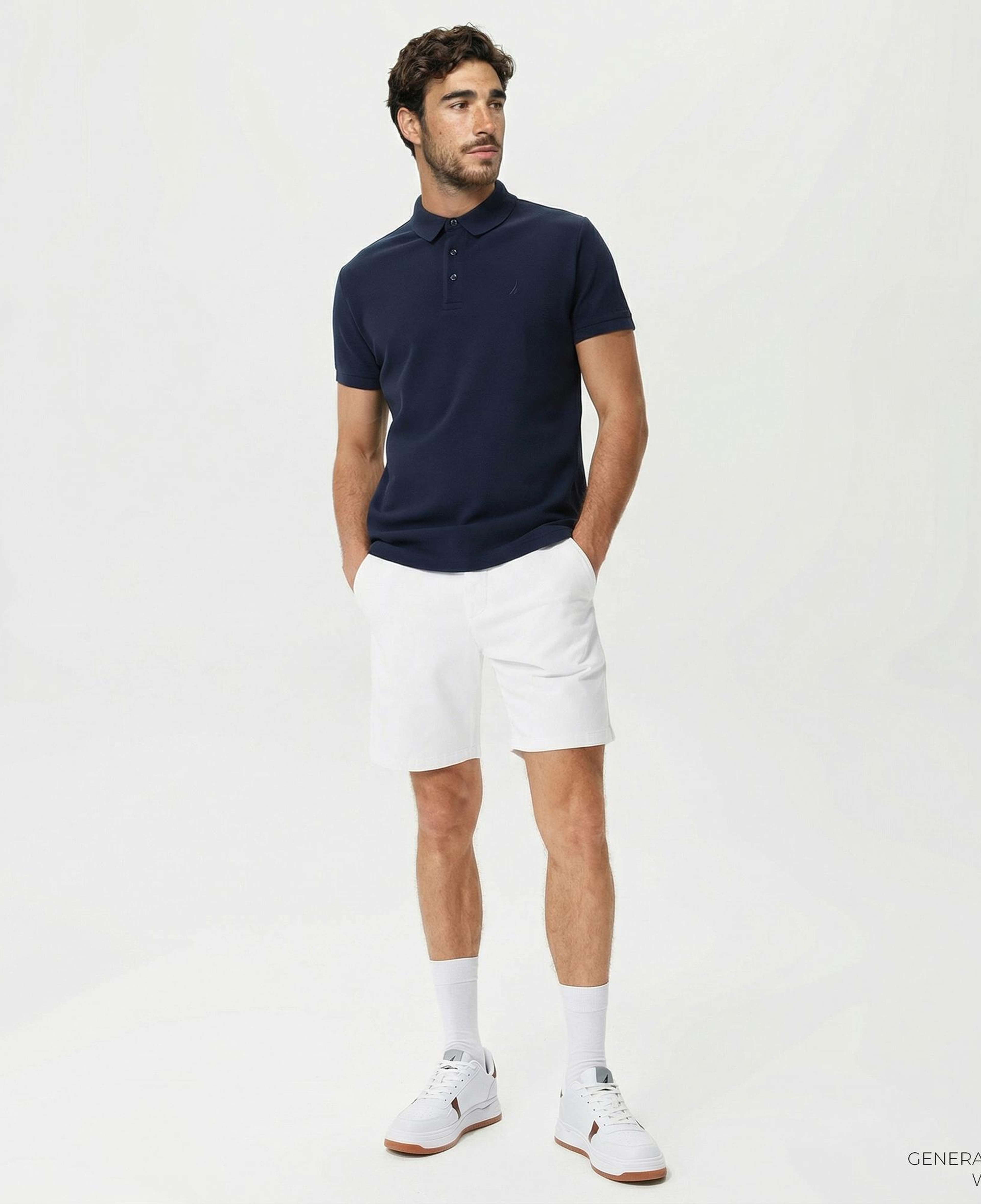 Nautica Erkek Beyaz Slim Fit Bermuda Şort