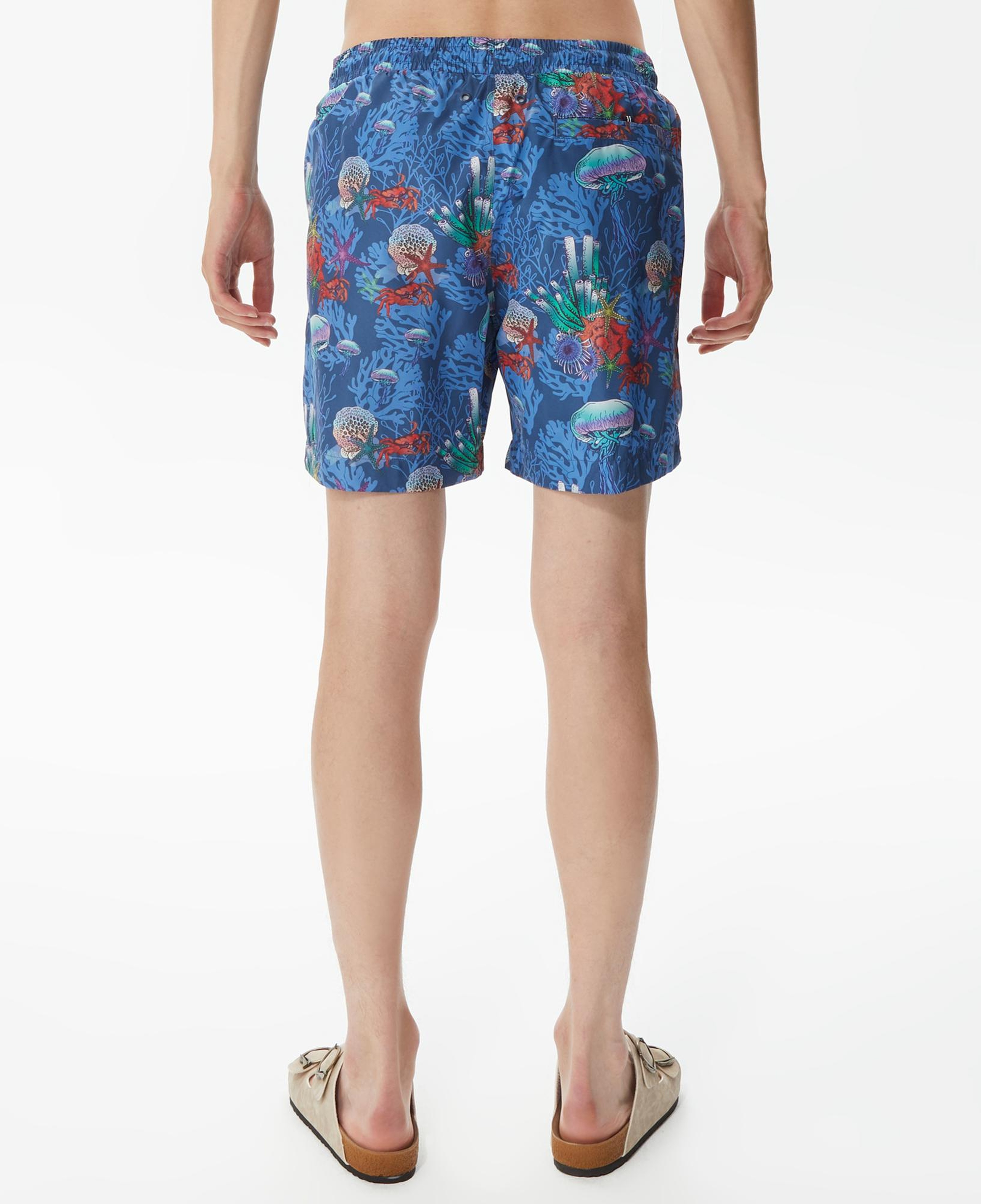 Nautica Erkek Mavi Baskılı Deniz Şortu