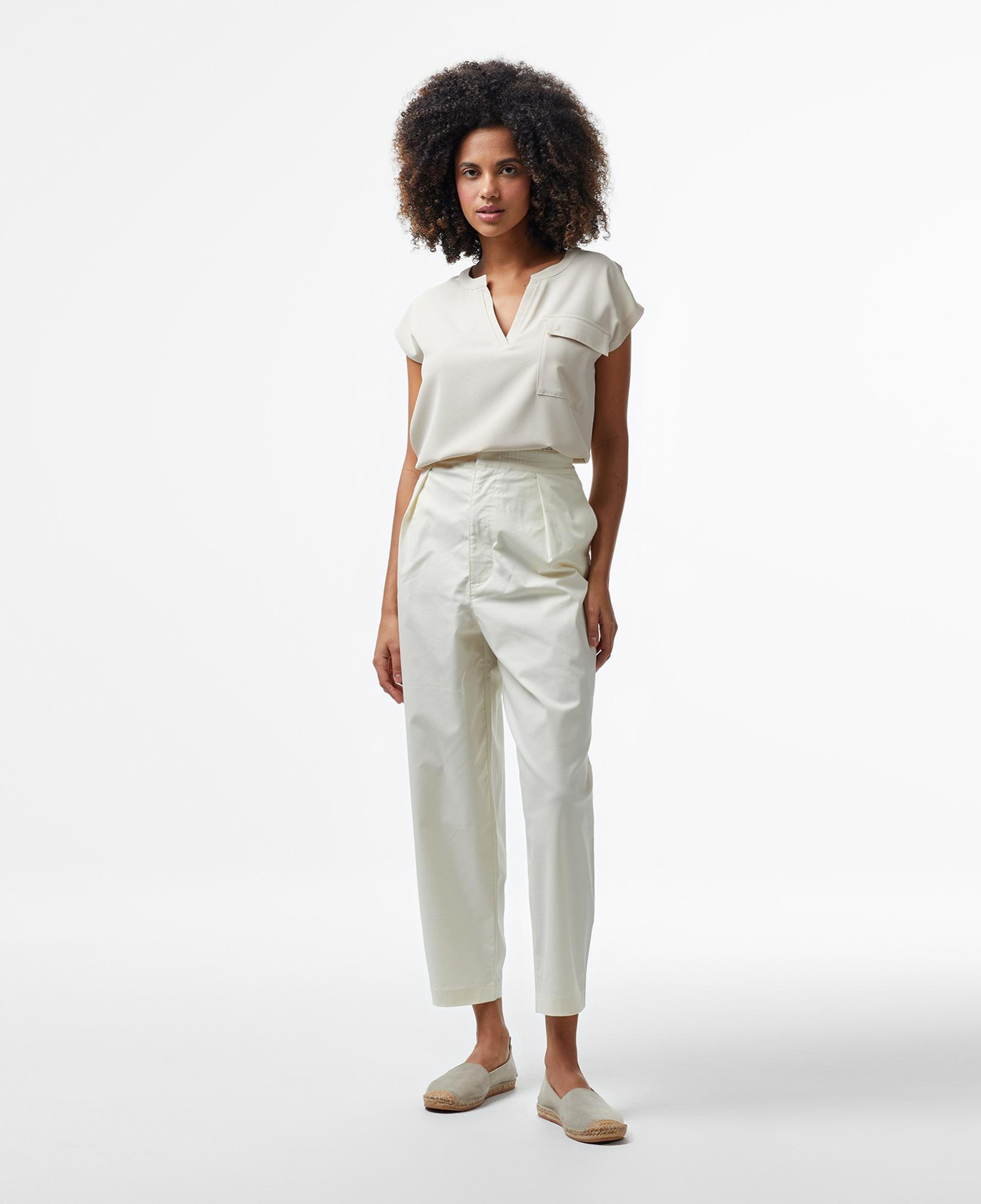 Nautica Kadın Bej Relaxed Fit Gömlek