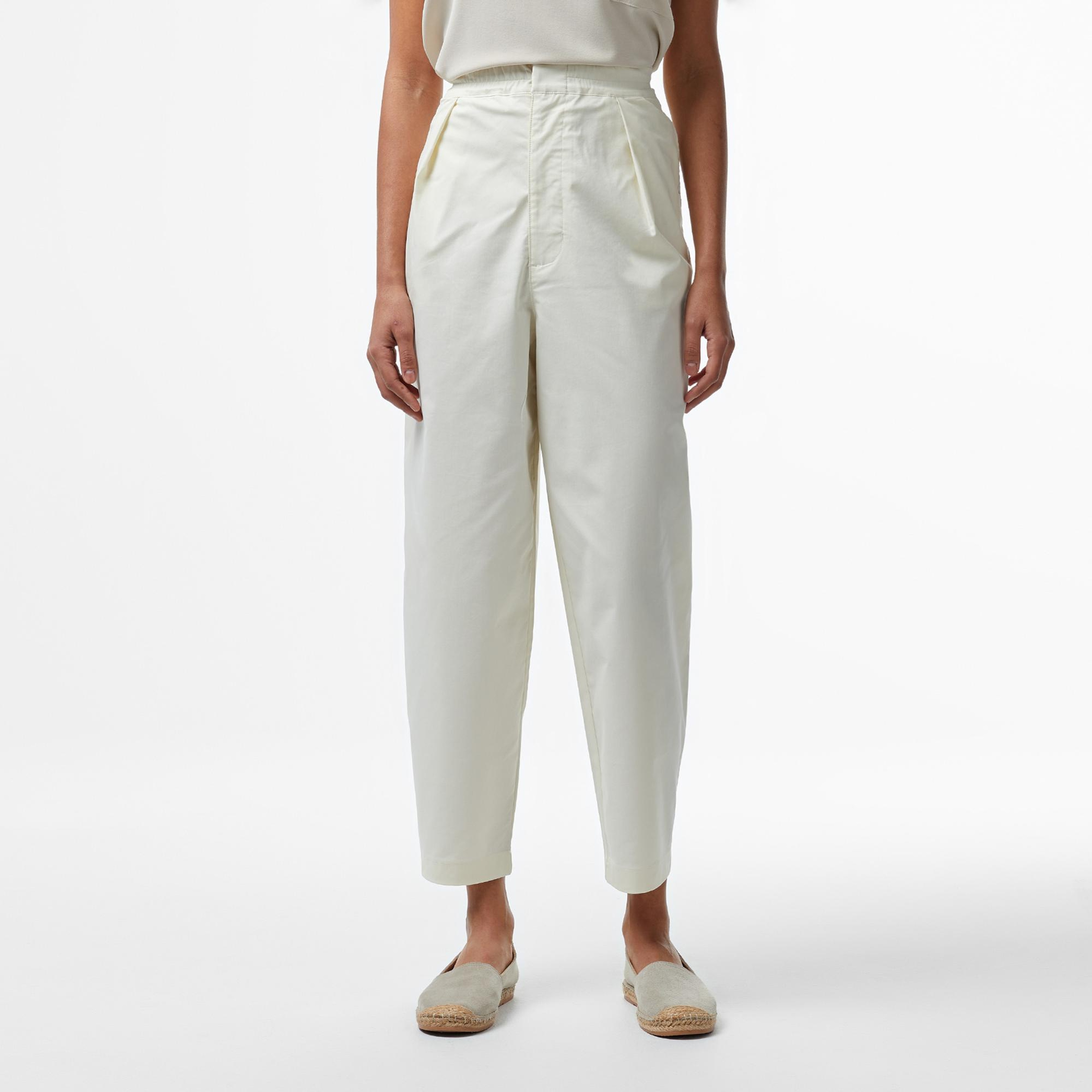 Nautica Kadın Krem Rengi Relaxed Fit Pantolon