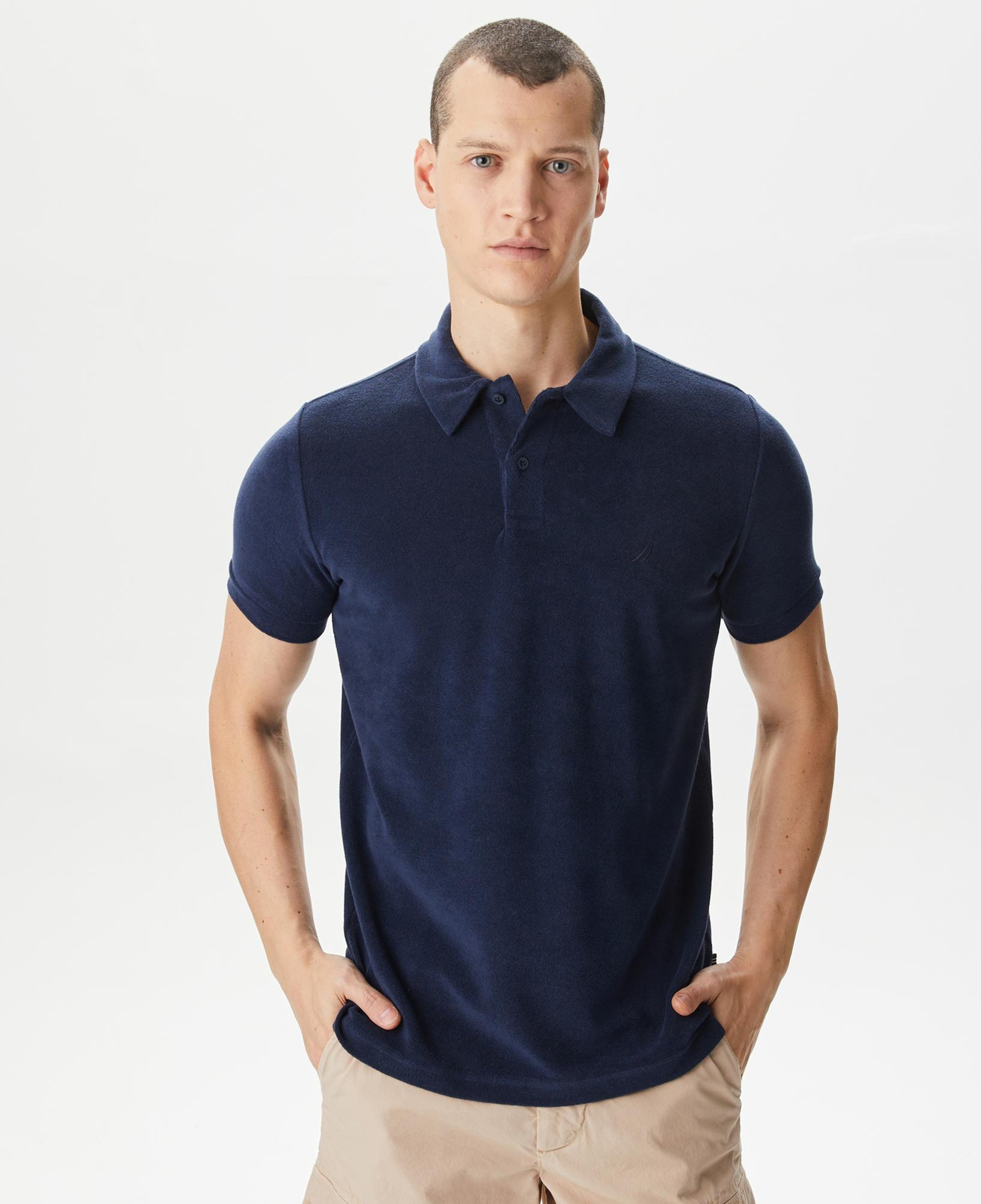 Nautica Erkek Lacivert Classic Fit Kısa Kollu Polo Yaka T-Shirt