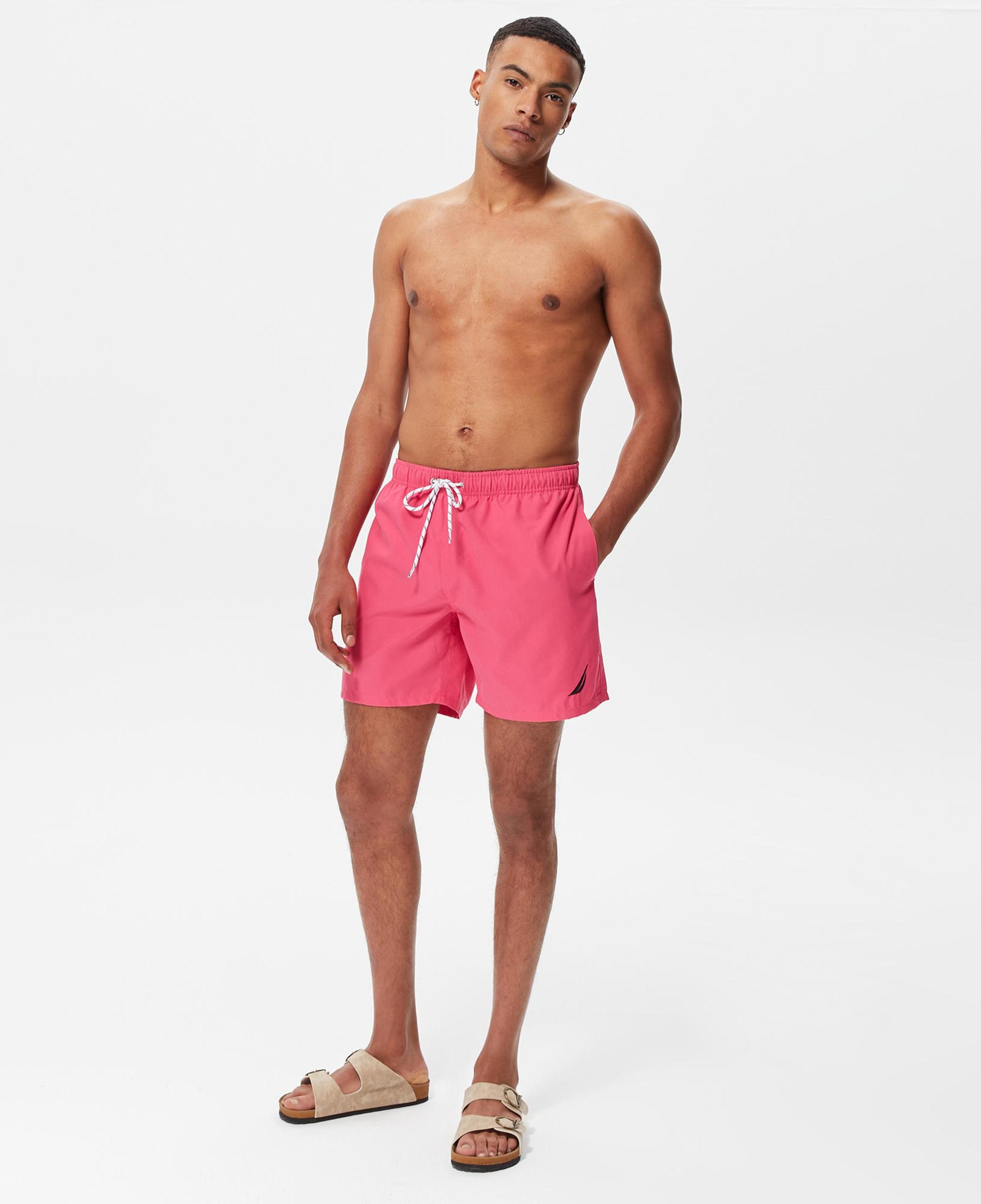 Nautica Erkek Pembe Regular Fit Deniz Şortu