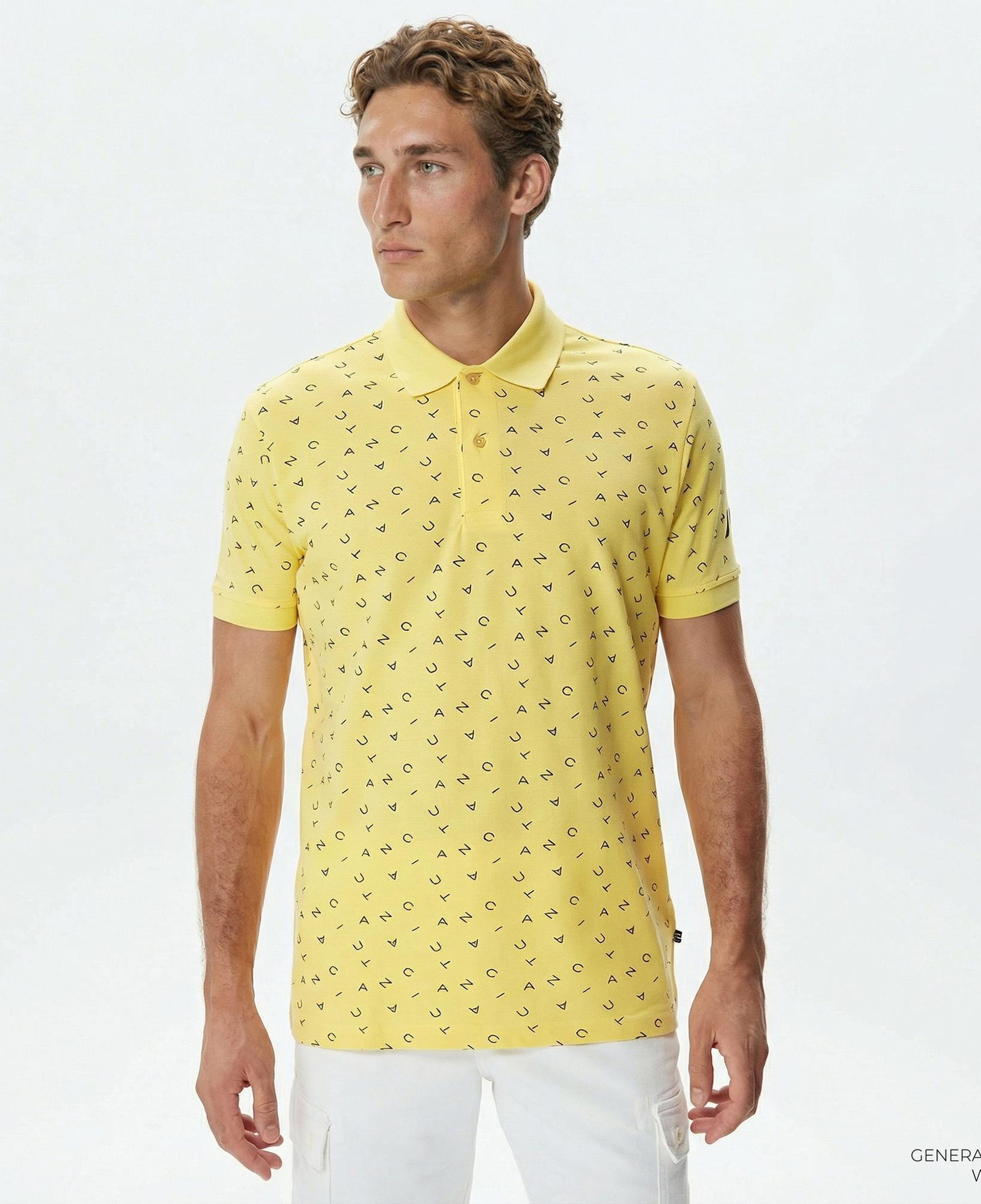 Nautica Erkek Sarı Kısa Kollu Polo Yaka T-Shirt