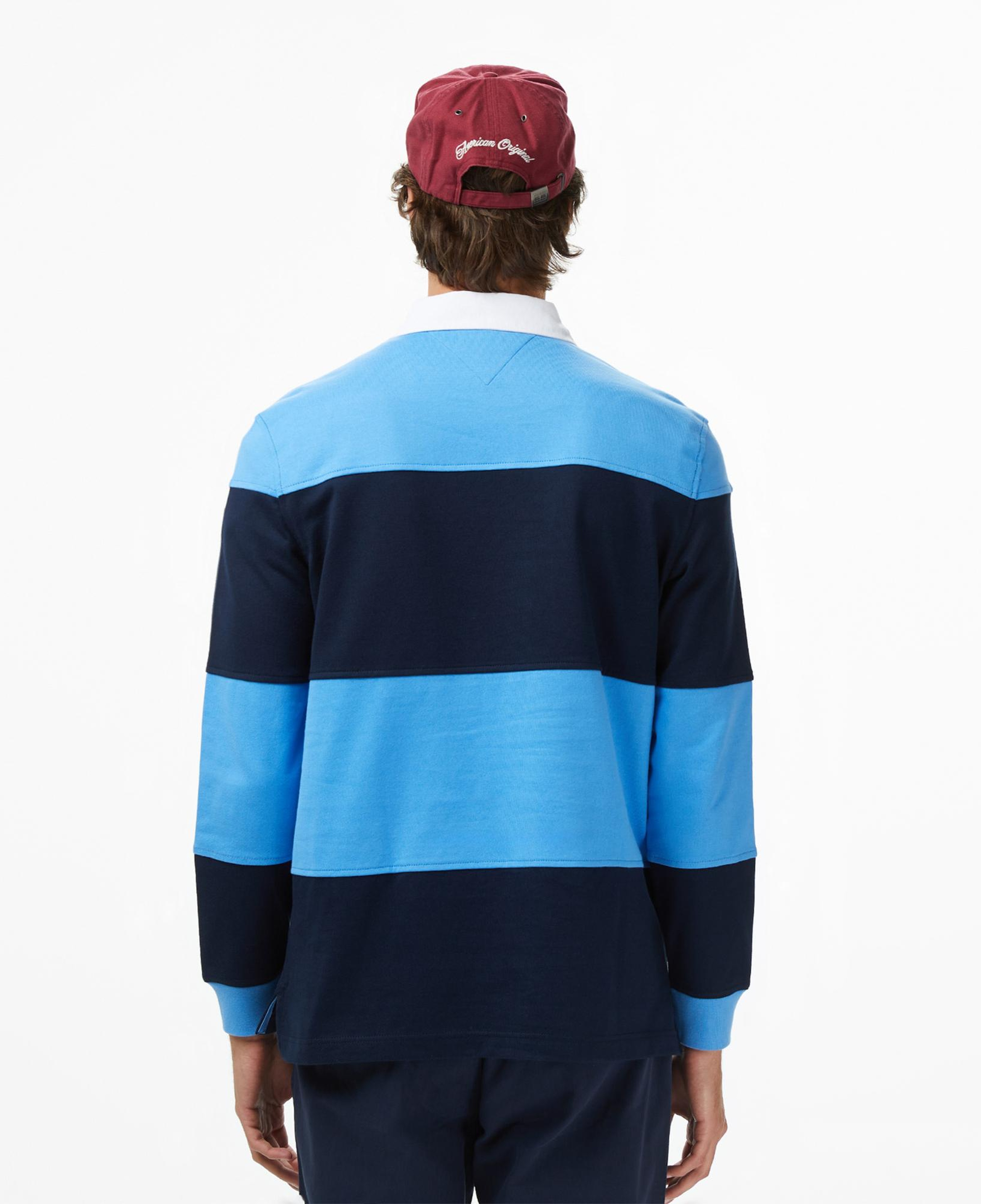 Tommy Jeans Relax Fit Colorblock Erkek Mavi Polo Yaka T-Shirt