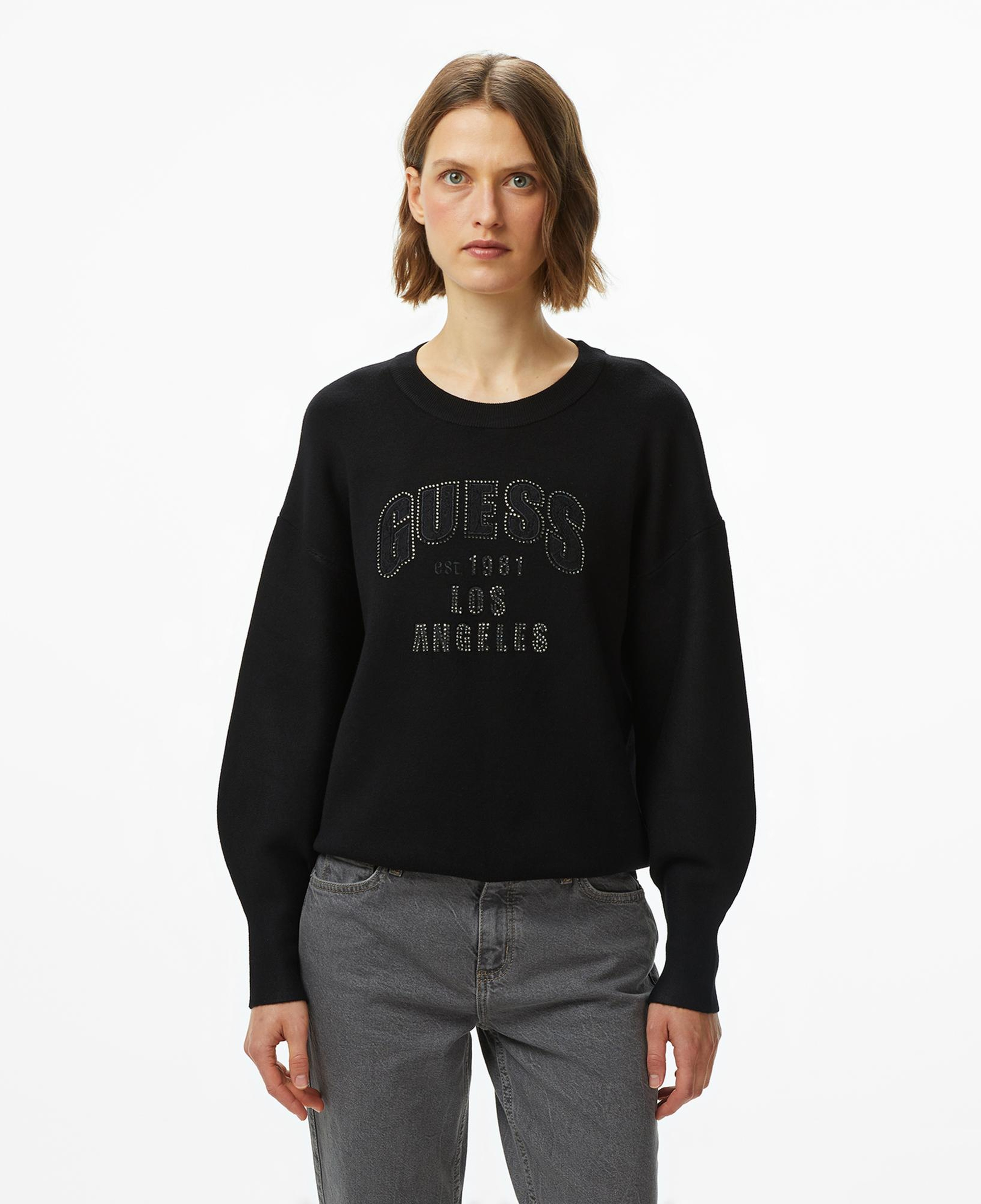 Guess Leighton Kadın Siyah Sweatshirt
