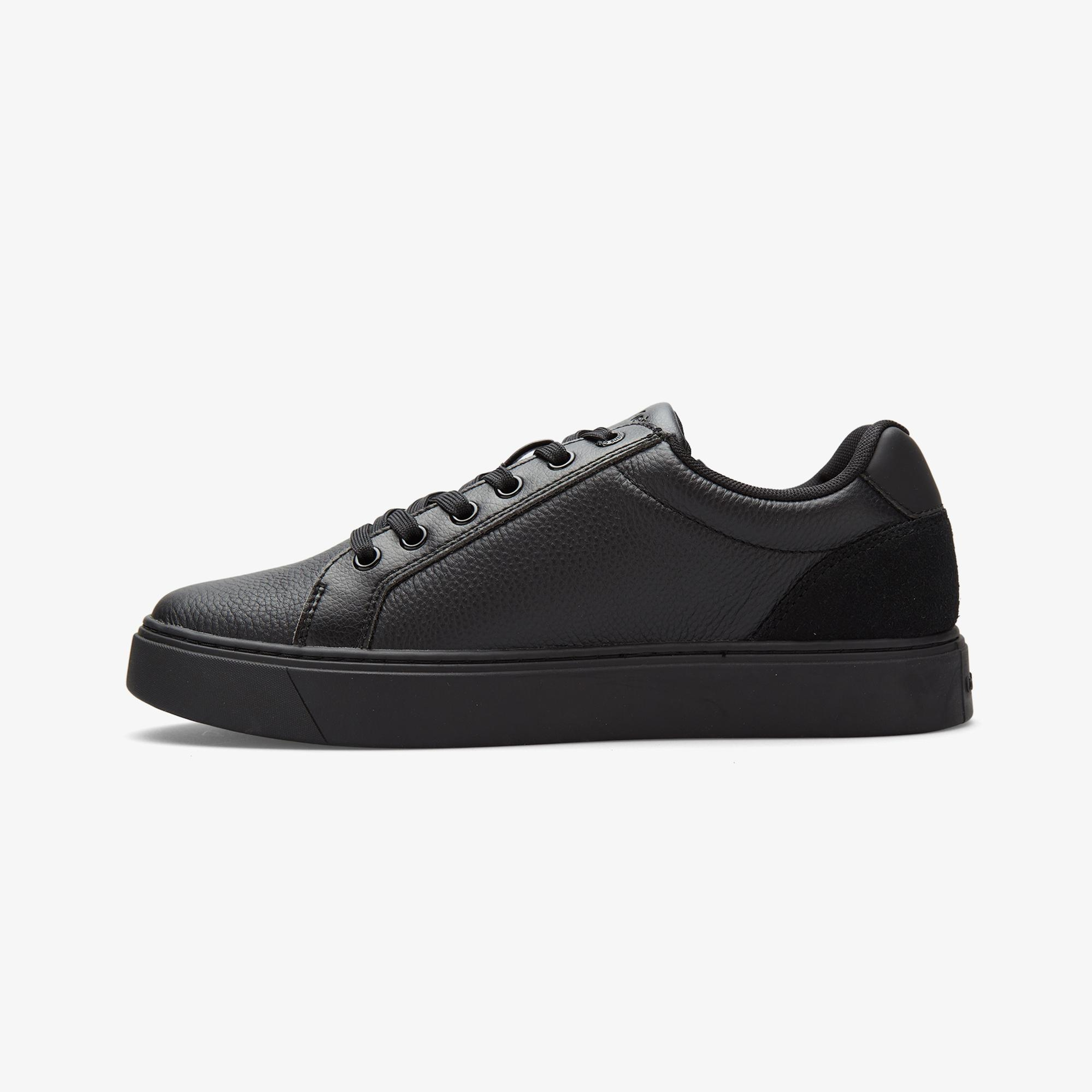 Calvin Klein Classic Cup Lace Up Zip  Erkek Siyah Sneaker