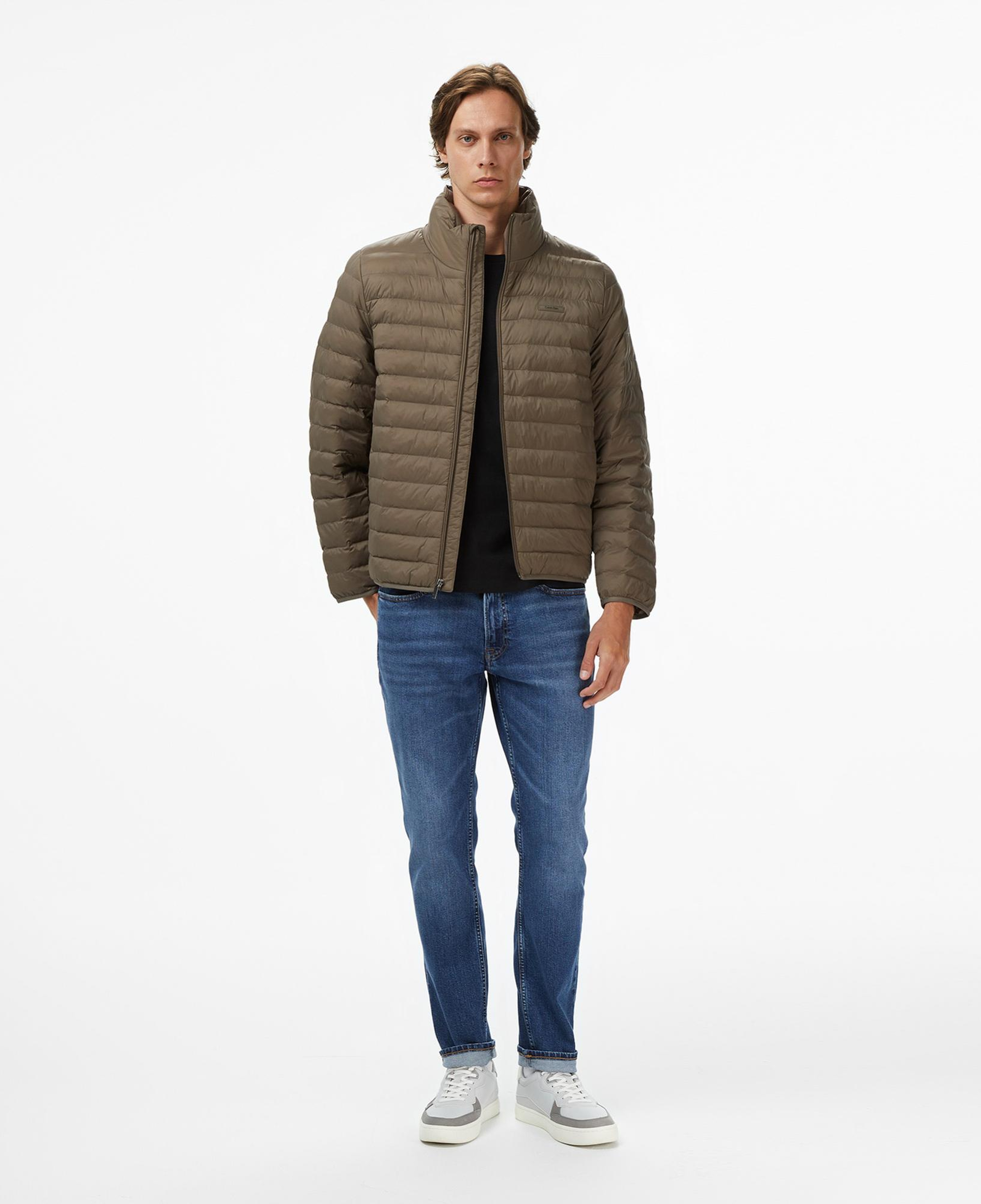 Calvin Klein Nylon Channeled Puffer Erkek Haki Mont