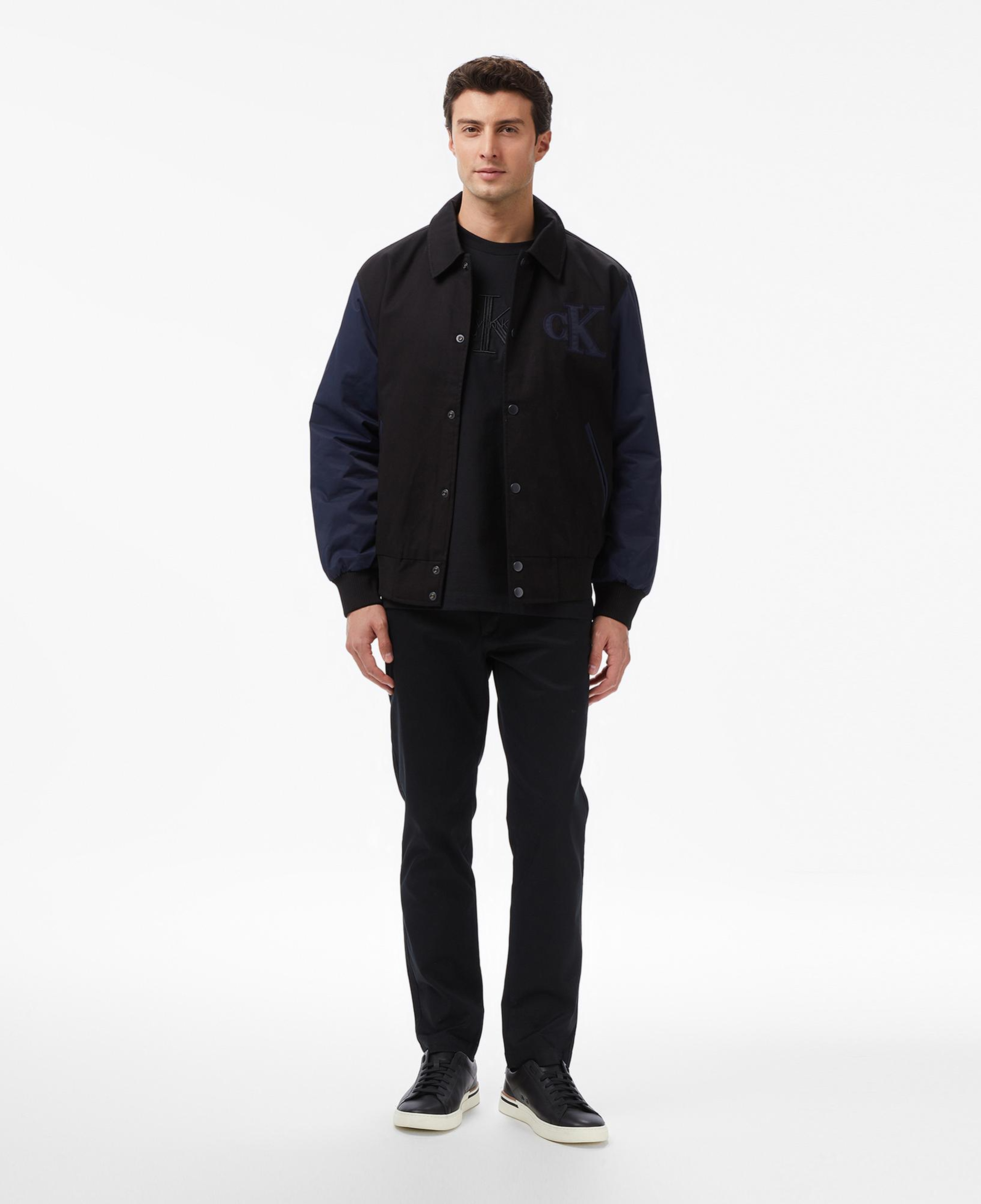 Calvin Klein Cotton Nylon Varisty Bomber Erkek Siyah Ceket